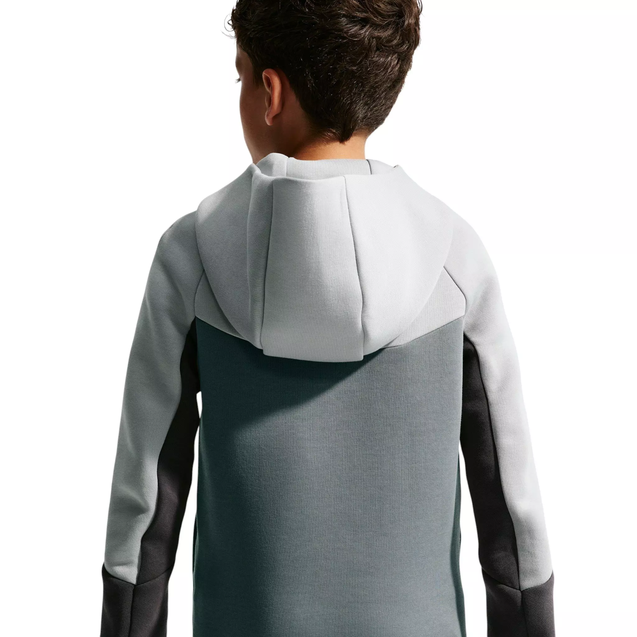 Nike Big Kids' Sportswear Tech Fleece Full-Zip Jacket - Lt Smoke Grey/Anthracite - LT SMOKE GREY/ANTHRACITE