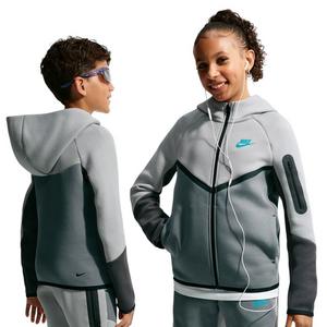 Nike Big Kids' Sportswear Tech Fleece Full-Zip Jacket - Lt Smoke Grey/Anthracite