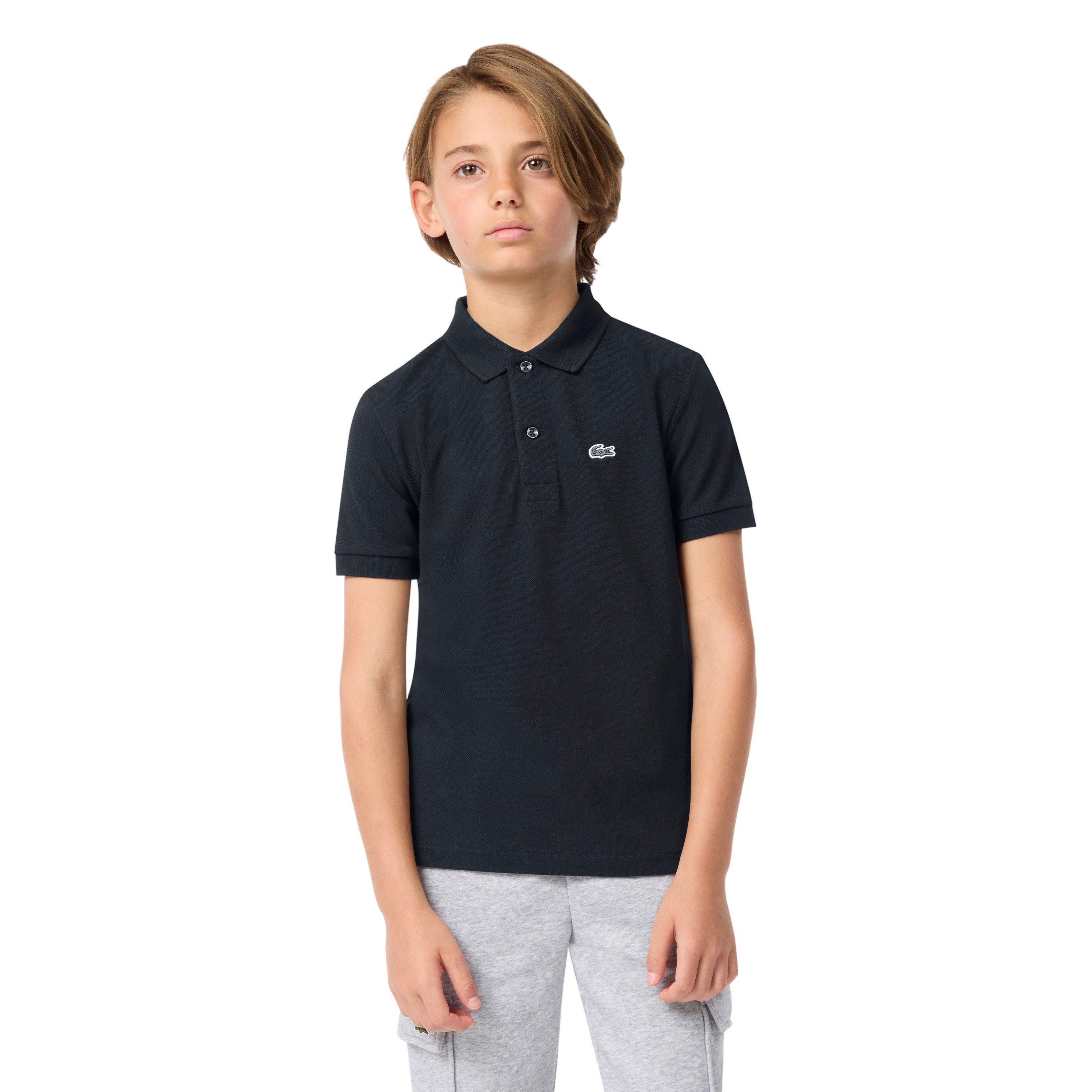 Lacoste Big Boys' Non-Organic Petit Pique Polo - Black - BLACK Thumbnail View 1