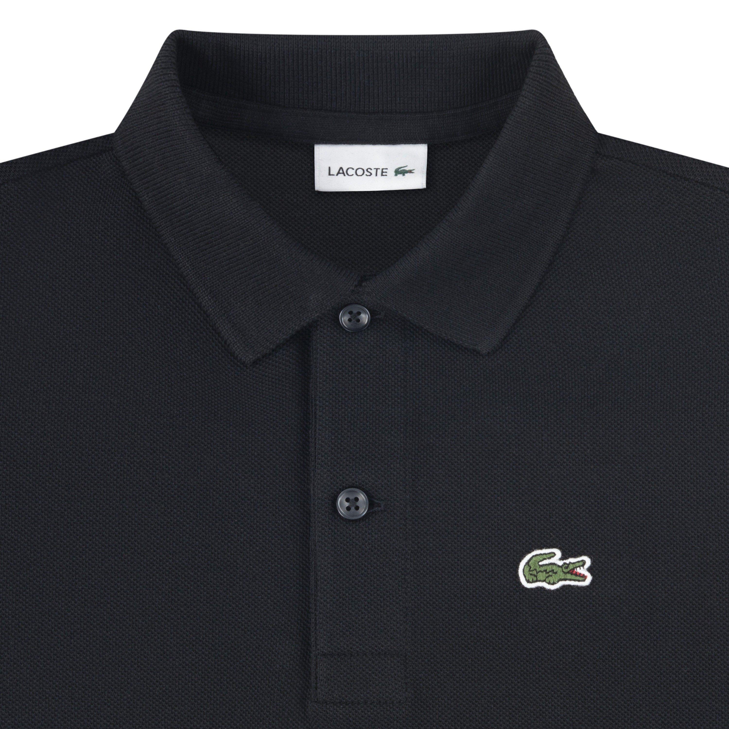 Lacoste Big Boys' Non-Organic Petit Pique Polo - Black - BLACK Thumbnail View 3