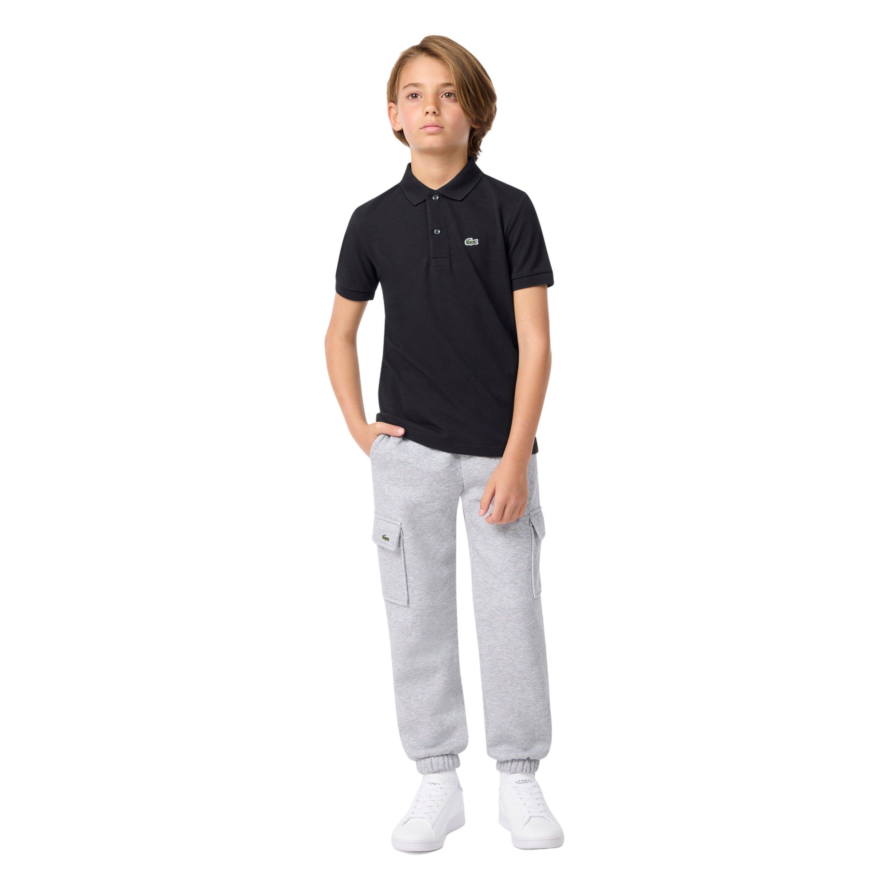 Lacoste Big Boys' Non-Organic Petit Pique Polo - Black - BLACK Thumbnail View 6