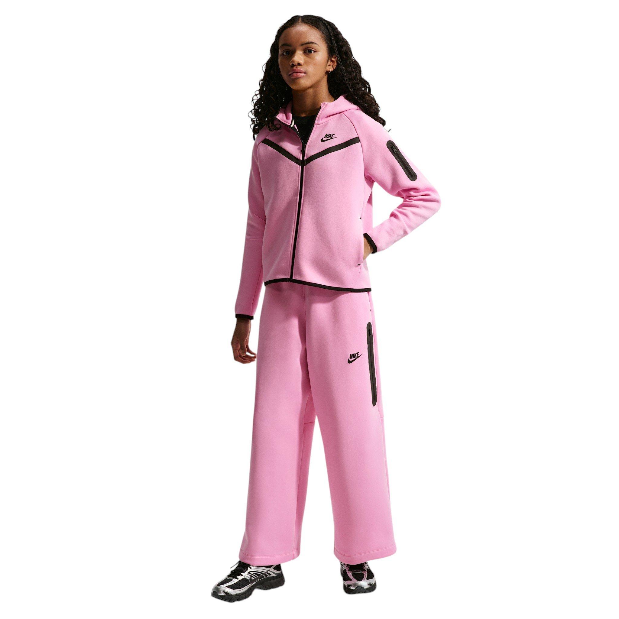 Nike Big Girls' Sportswear Tech Fleece Full-Zip Jacket - Pink - PINK Thumbnail View 4
