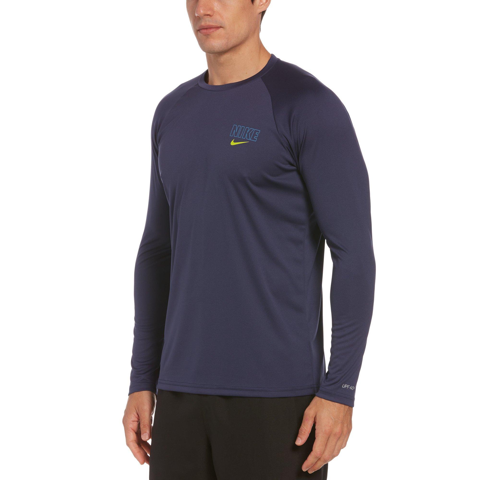 Nike Men's Outline Logo Long Sleeve Hooded Hydroguard - Hibbett