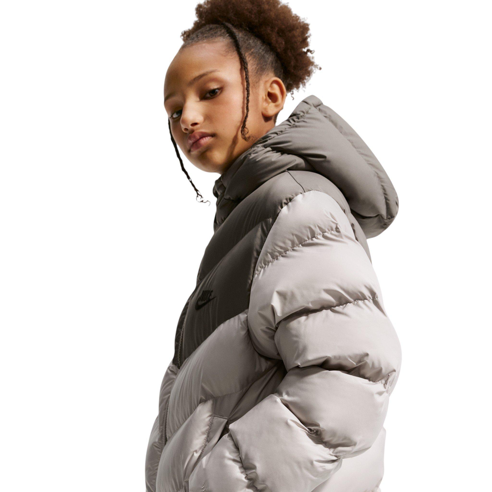 Nike Big Kids' Sportswear All Day Play Therma-FIT Loose-Fit Puffer Jacket - Moon Brown/Cave Stone - MOON BROWN/CAVE STONE Thumbnail View 4