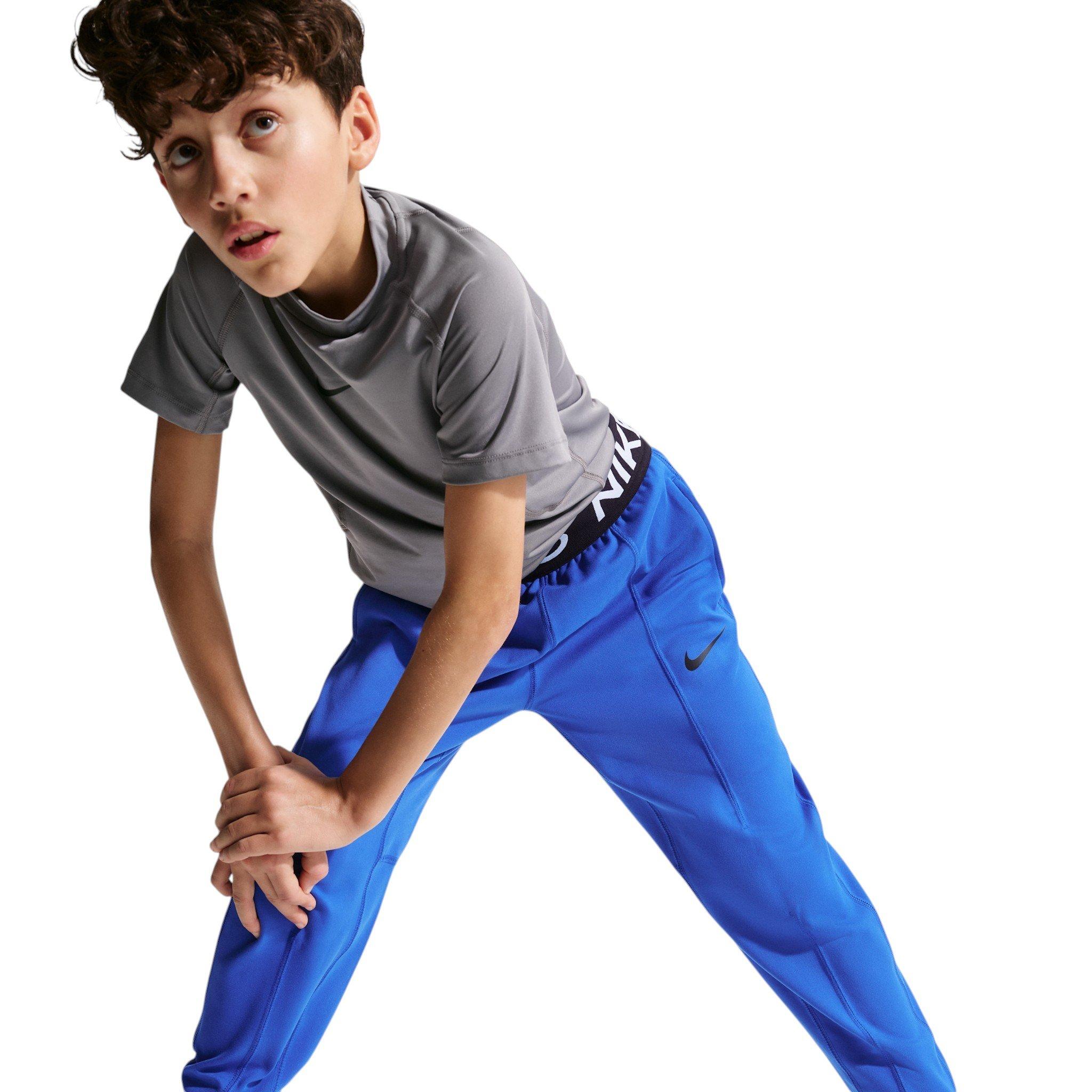Nike Big Boys' Pro Dri-FIT Fleece Trousers - Royal - ROYAL Thumbnail View 3