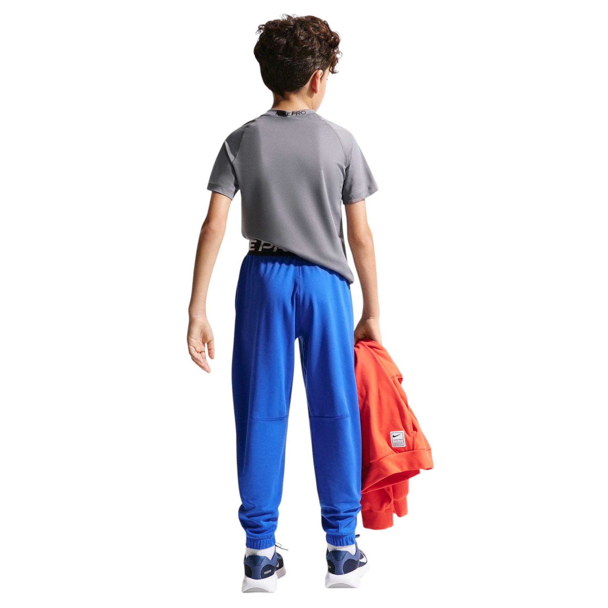 Nike Big Boys' Pro Dri-FIT Fleece Trousers - Royal - ROYAL Thumbnail View 5