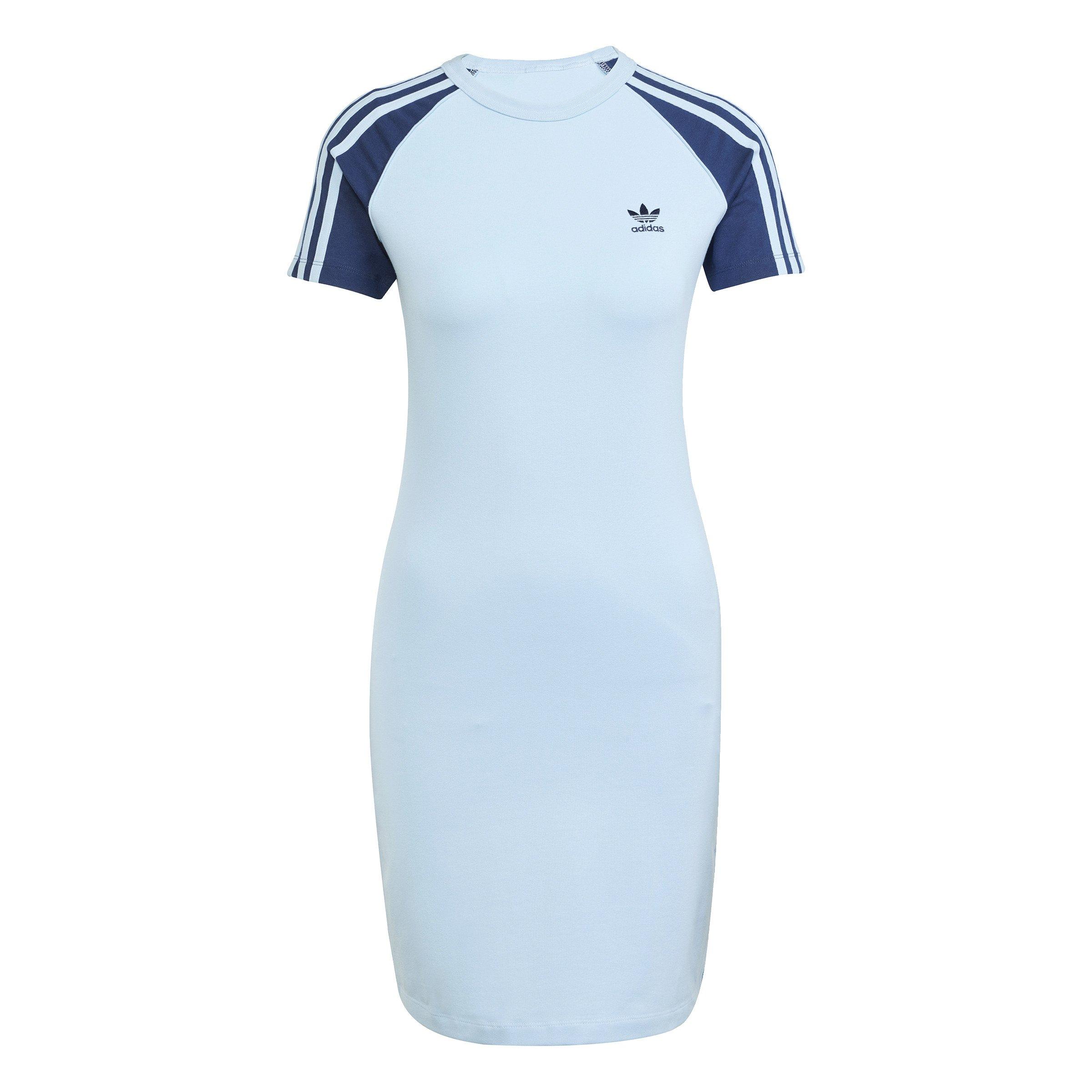 adidas Originals Adicolor 3-Stripes Raglan Short Sleeve Women's Blue Dress