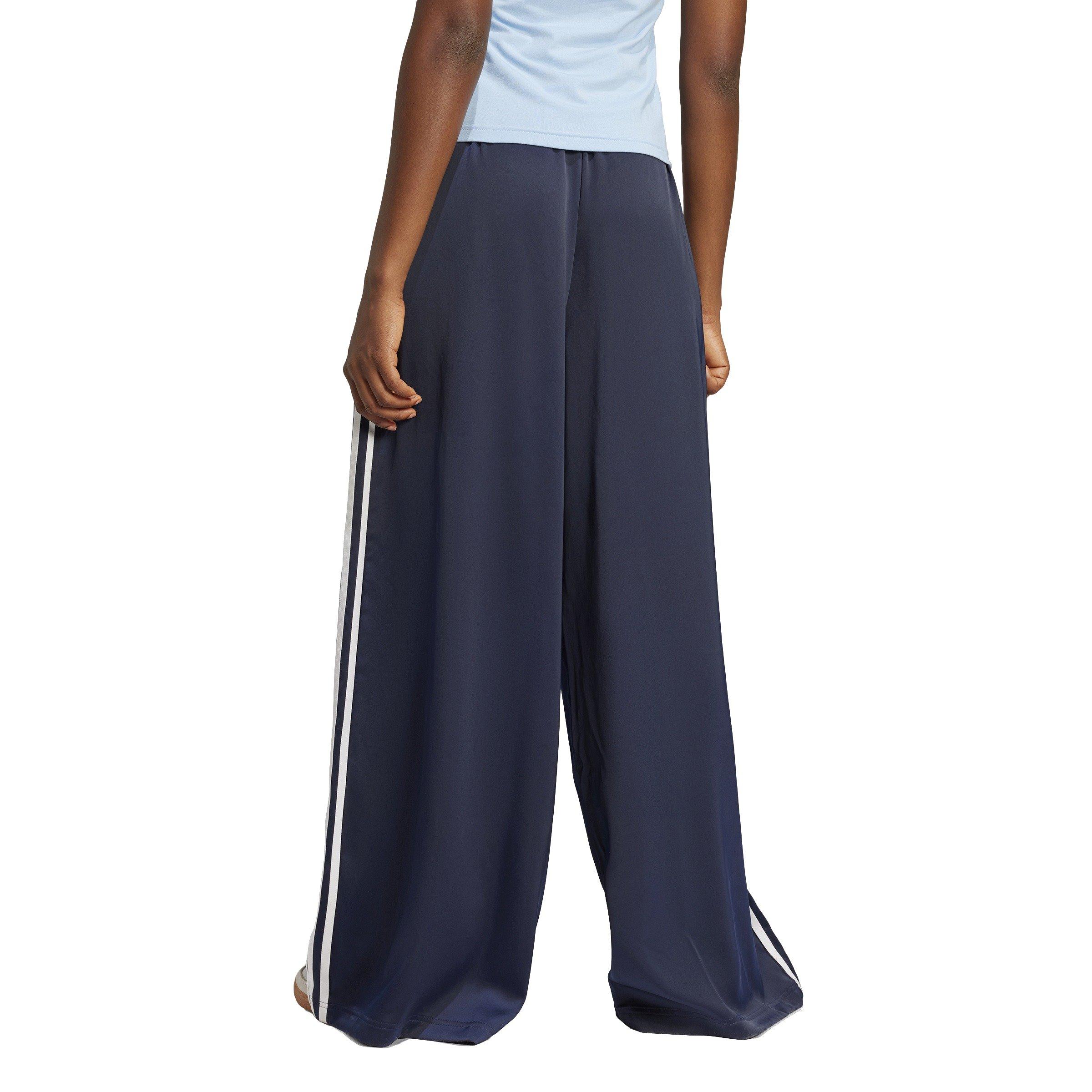 adidas Originals Women's Adicolor Satin Wide Leg Track Joggers -Navy - NAVY Thumbnail View 2