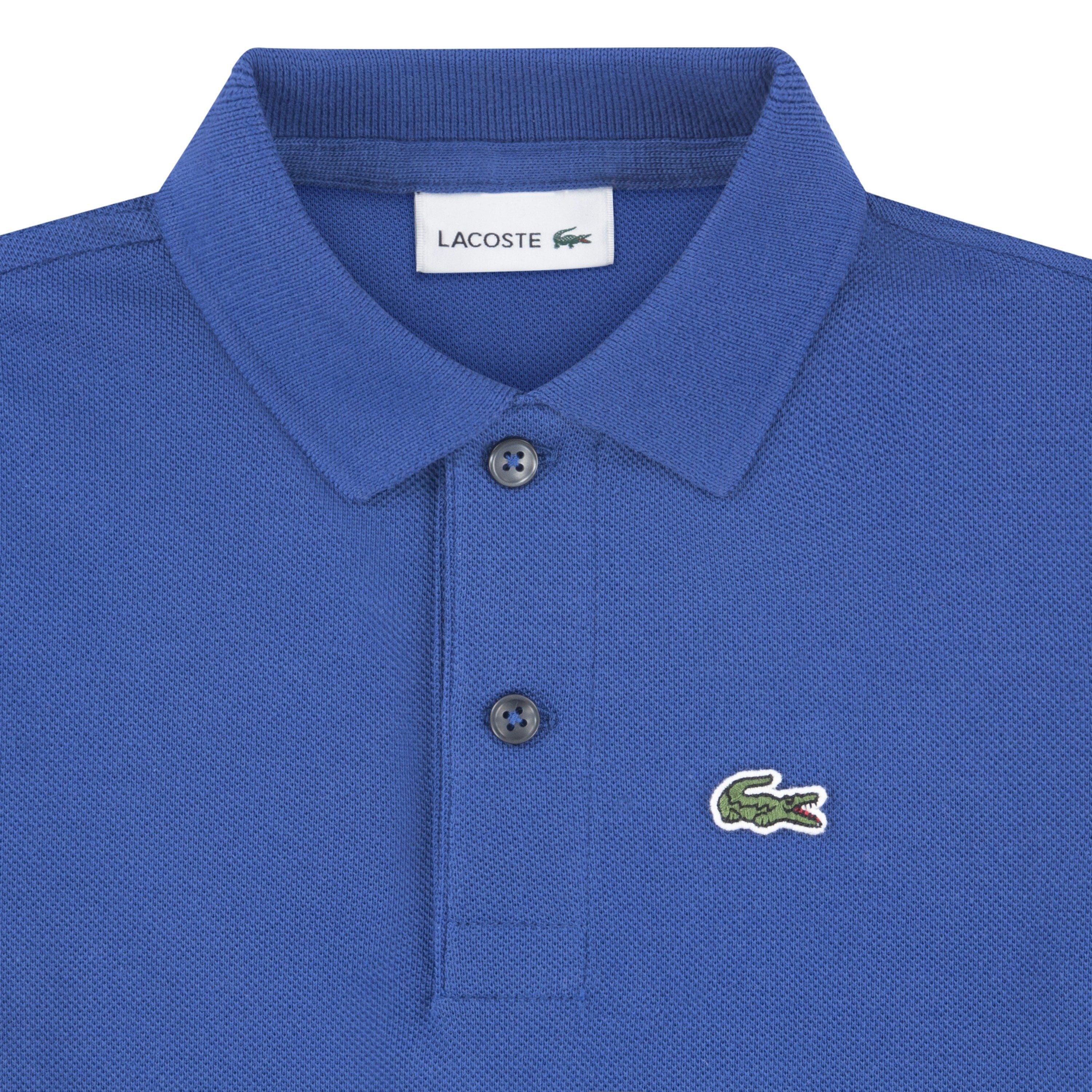 Lacoste Non-Organic Petit Pique Toddler Boys' Blue Polo