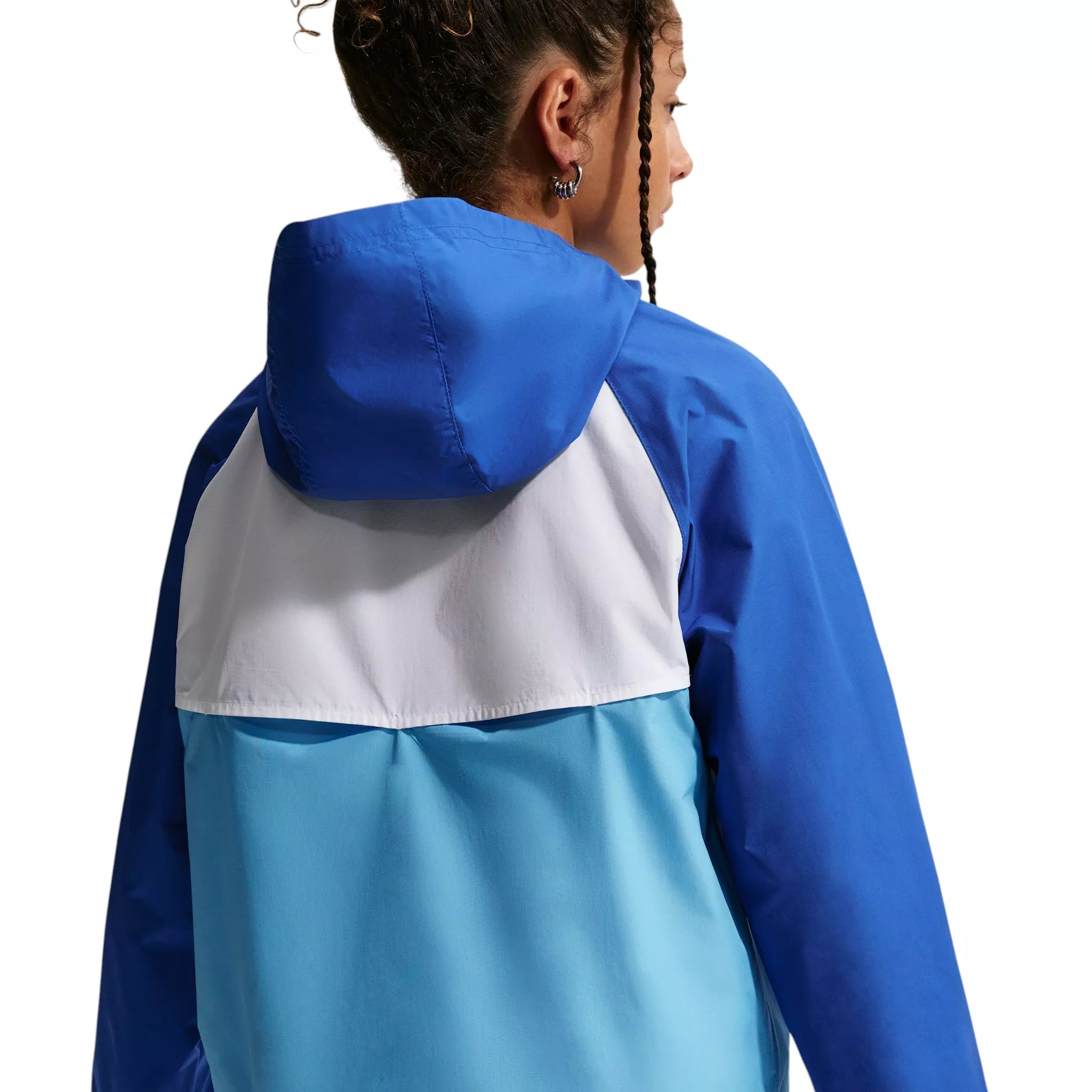 Nike Big Kids' Sportswear Windrunner Hooded Repel Jacket - Royal/Blue/White - ROYAL/BLUE/WHITE