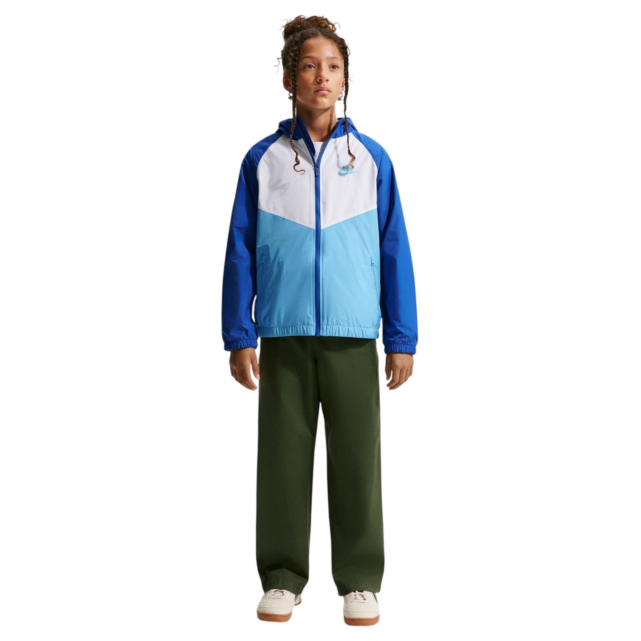 Nike Sportswear Windruner Big Kids' Royal/Blue/White Hooded Repel Jacket