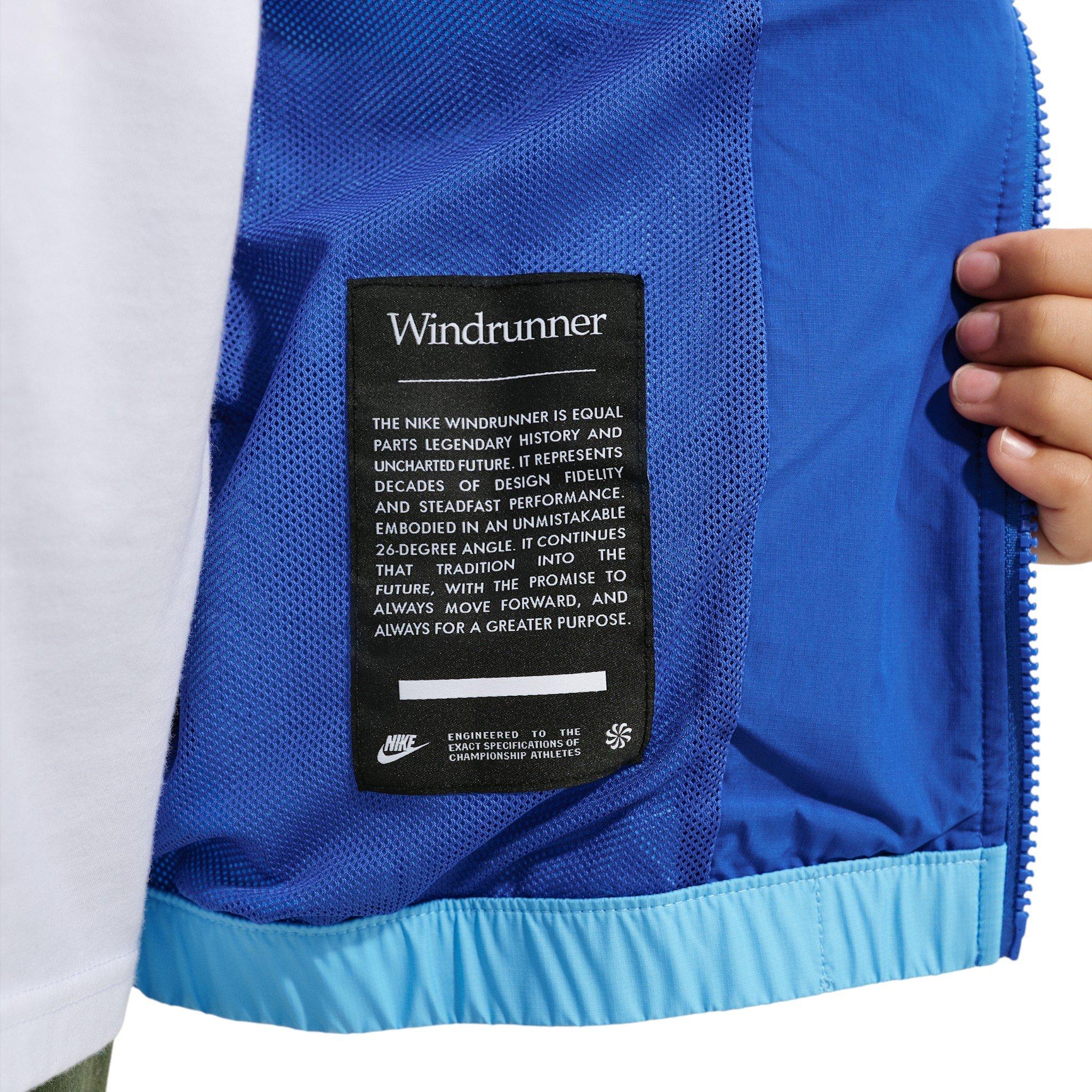 Nike Sportswear Windruner Big Kids' Royal/Blue/White Hooded Repel Jacket