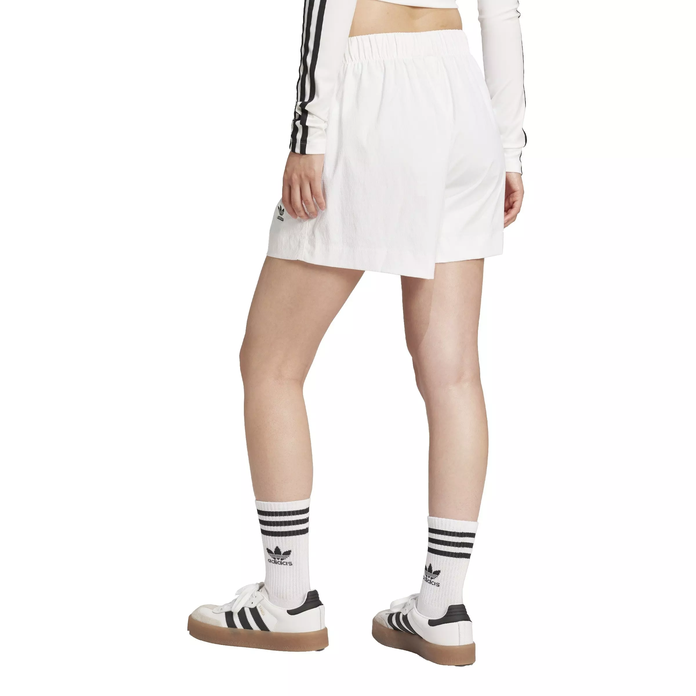 adidas Originals Women's Essentials Ripstop Shorts -White - WHITE