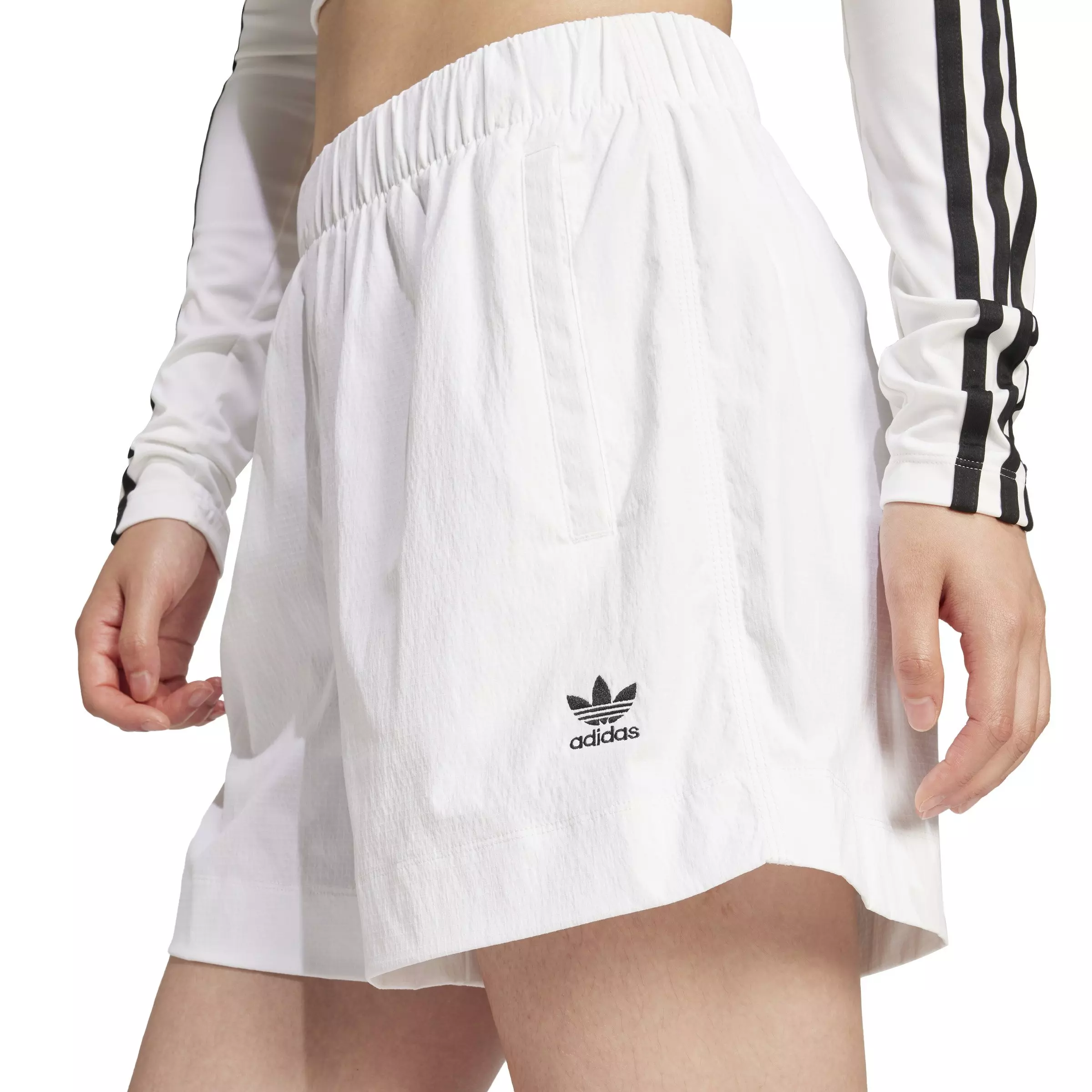 adidas Originals Women's Essentials Ripstop Shorts -White - WHITE