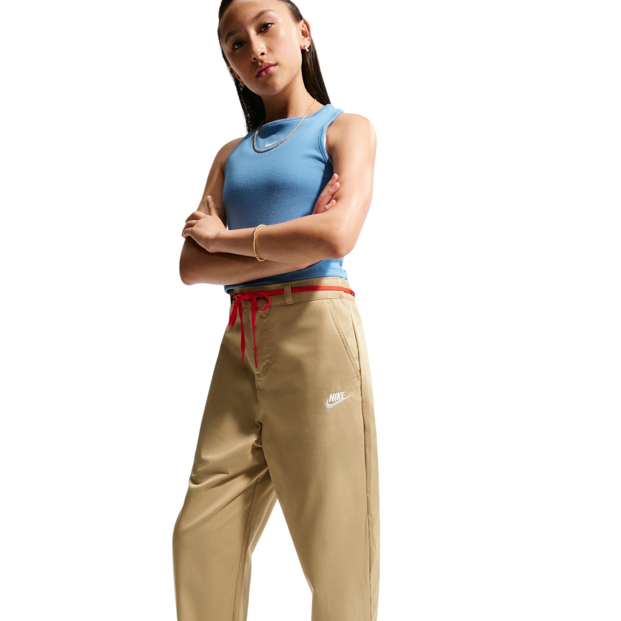 Nike Big Kids' Sportswear Club Woven Everyday Trousers - Beige - BEIGE Thumbnail View 5