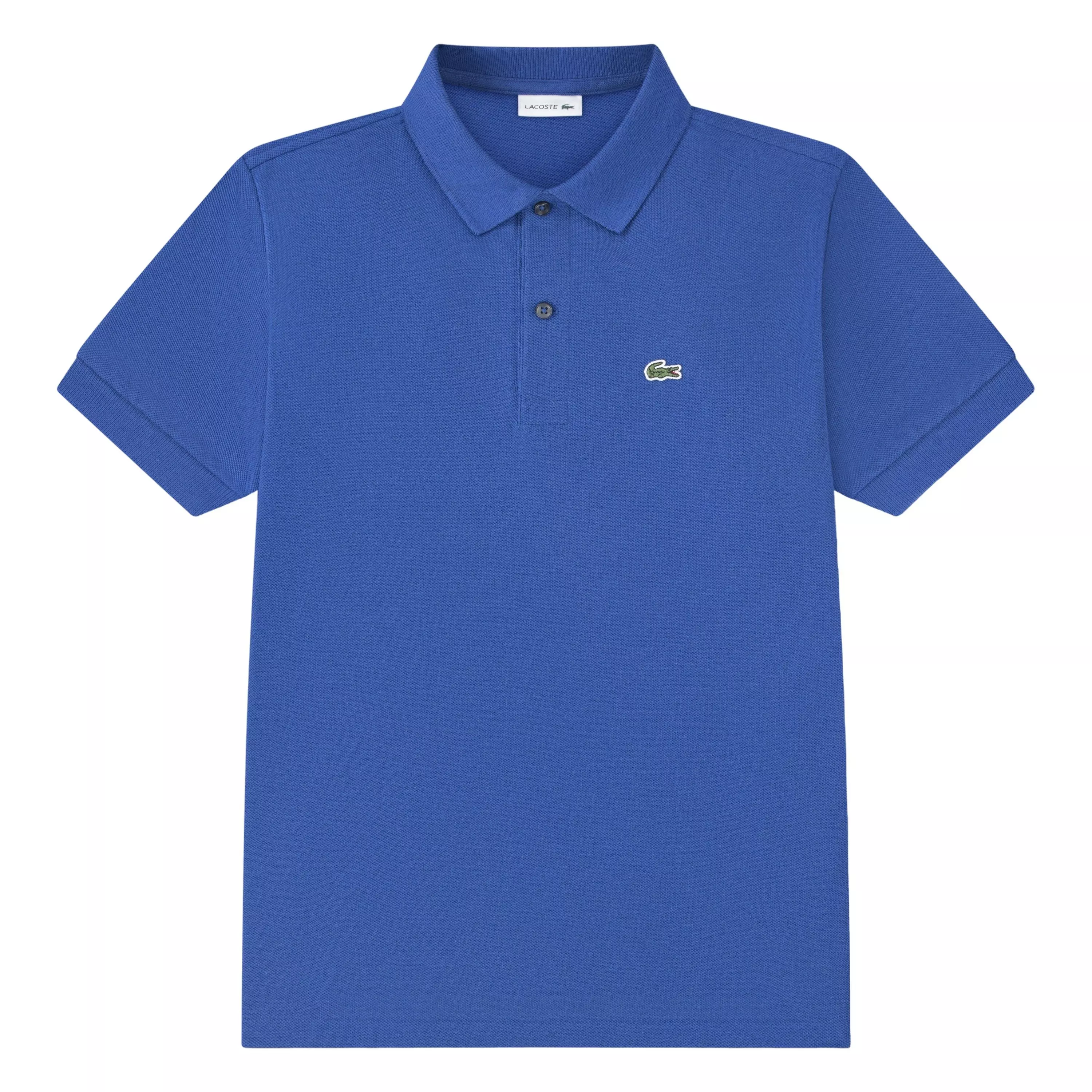 Lacoste Big Boys' Non-Organic Petit Pique Polo - Blue - BLUE