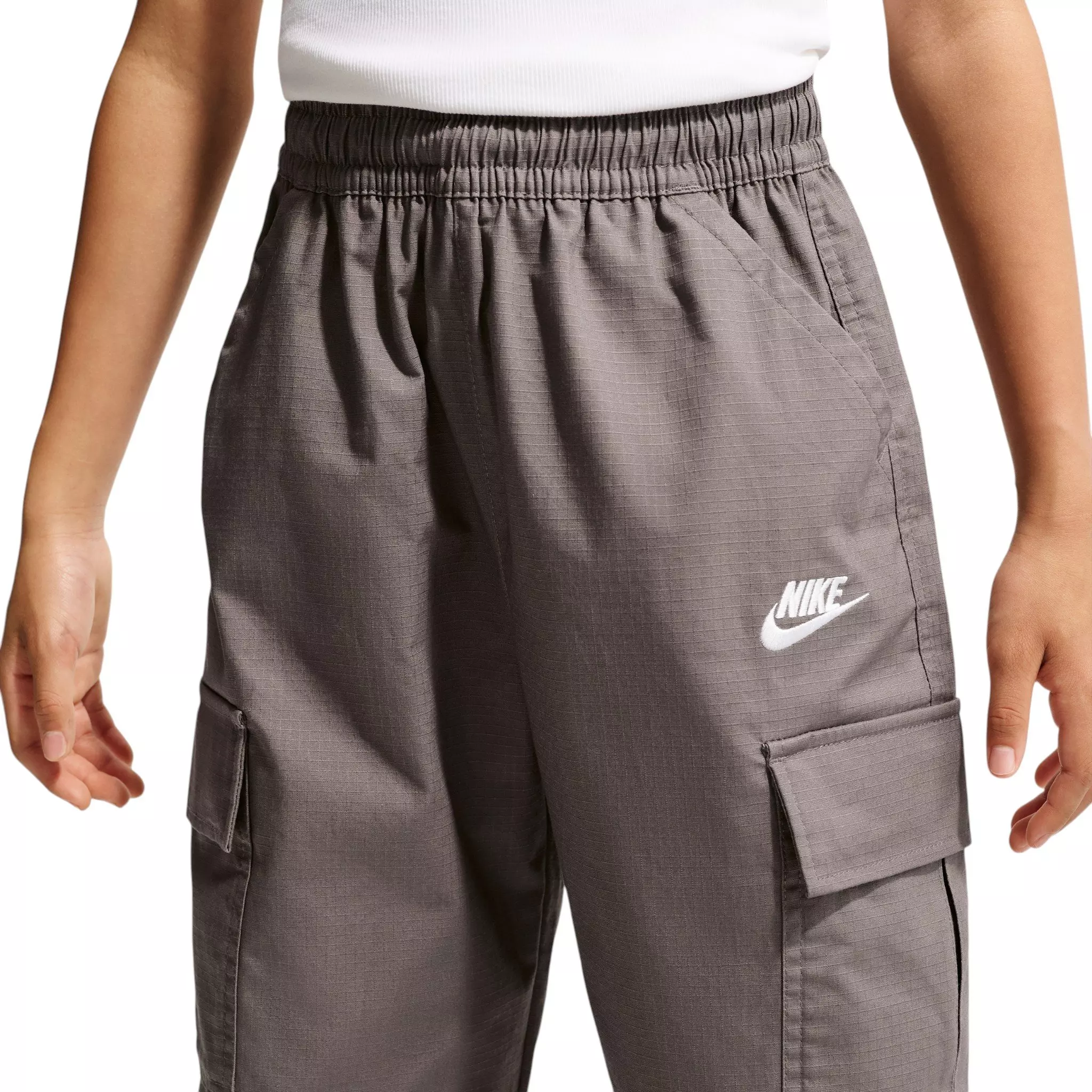 Nike Big Kids' Sportswear Club Woven Cargo Pants - Cave Stone - CAVE STONE
