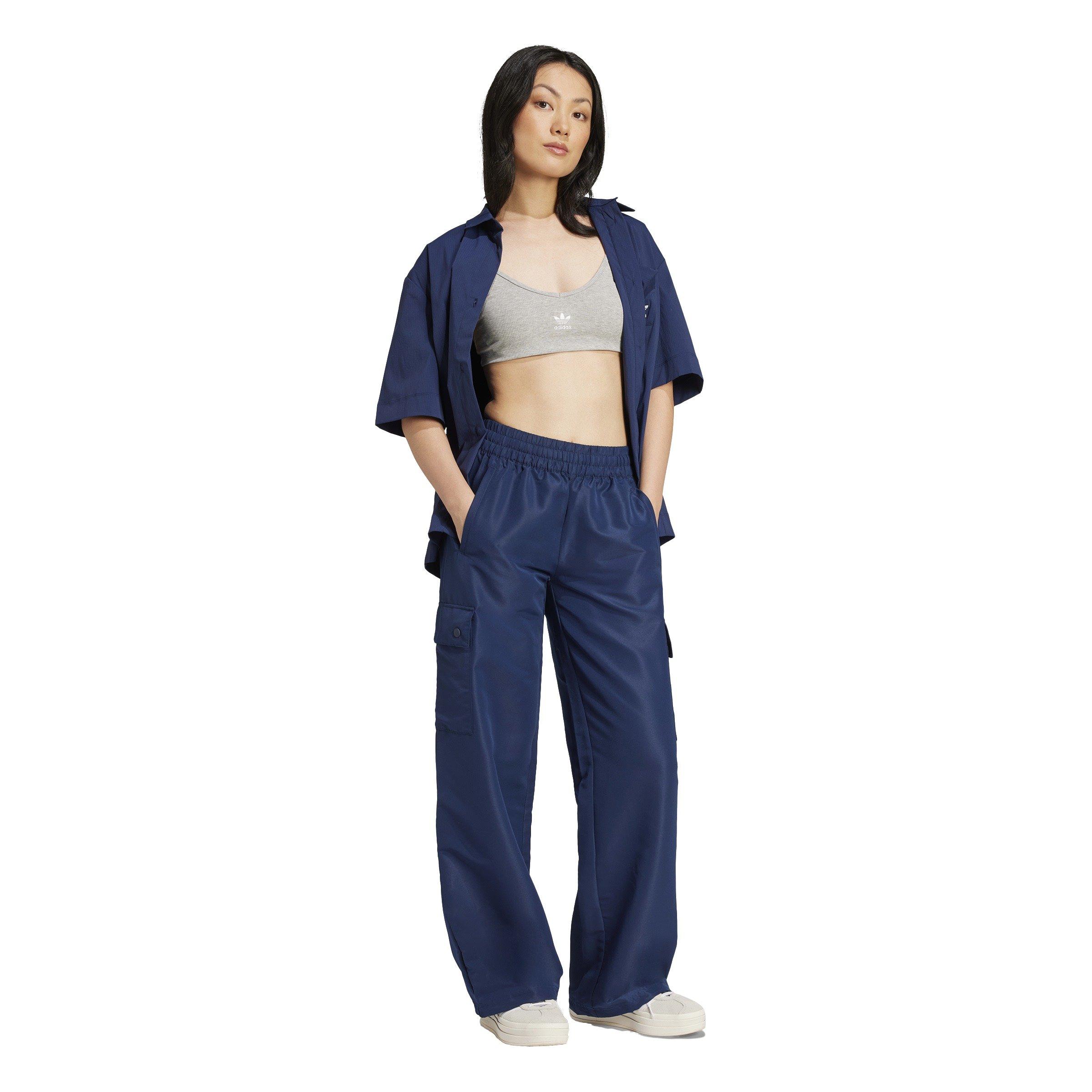adidas Originals Women's Essentials Woven Cargo Joggers -Blue - BLUE Thumbnail View 5