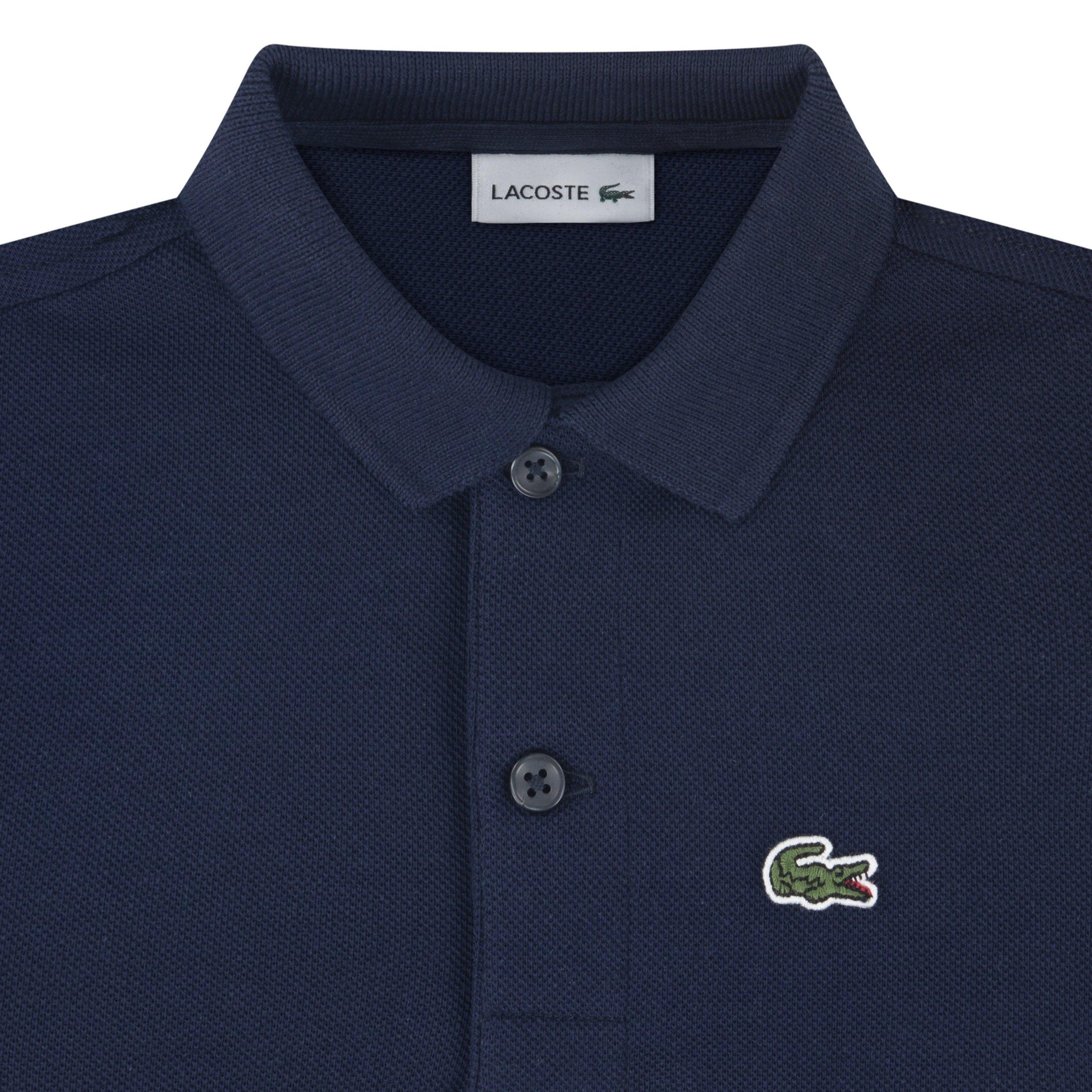 Lacoste Toddler Boys' Non-Organic Petit Pique Polo - Navy - NAVY Thumbnail View 3