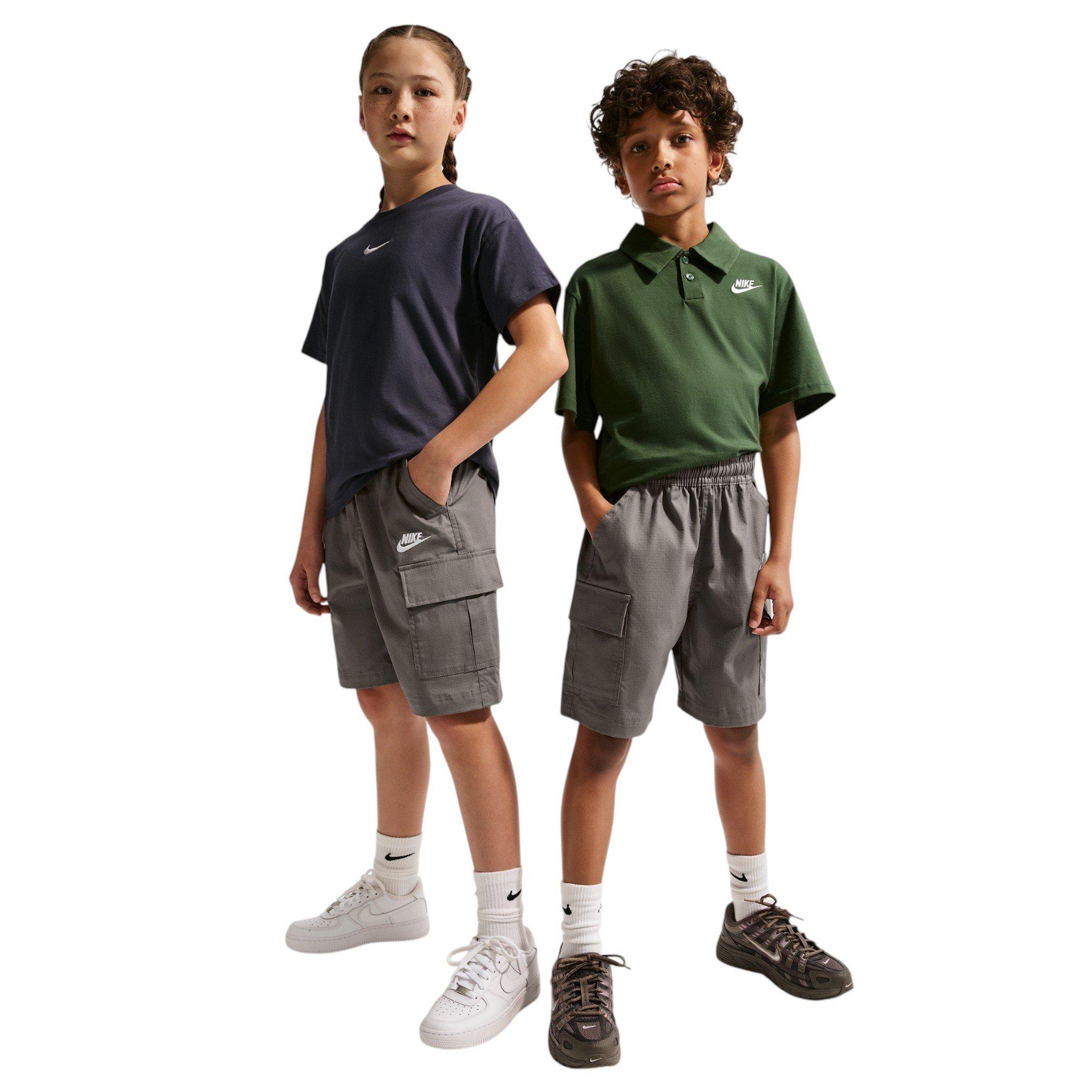 Nike Big Kids' Sportswear Club Woven Cargo Shorts - Cave Stone - CAVE STONE Thumbnail View 3