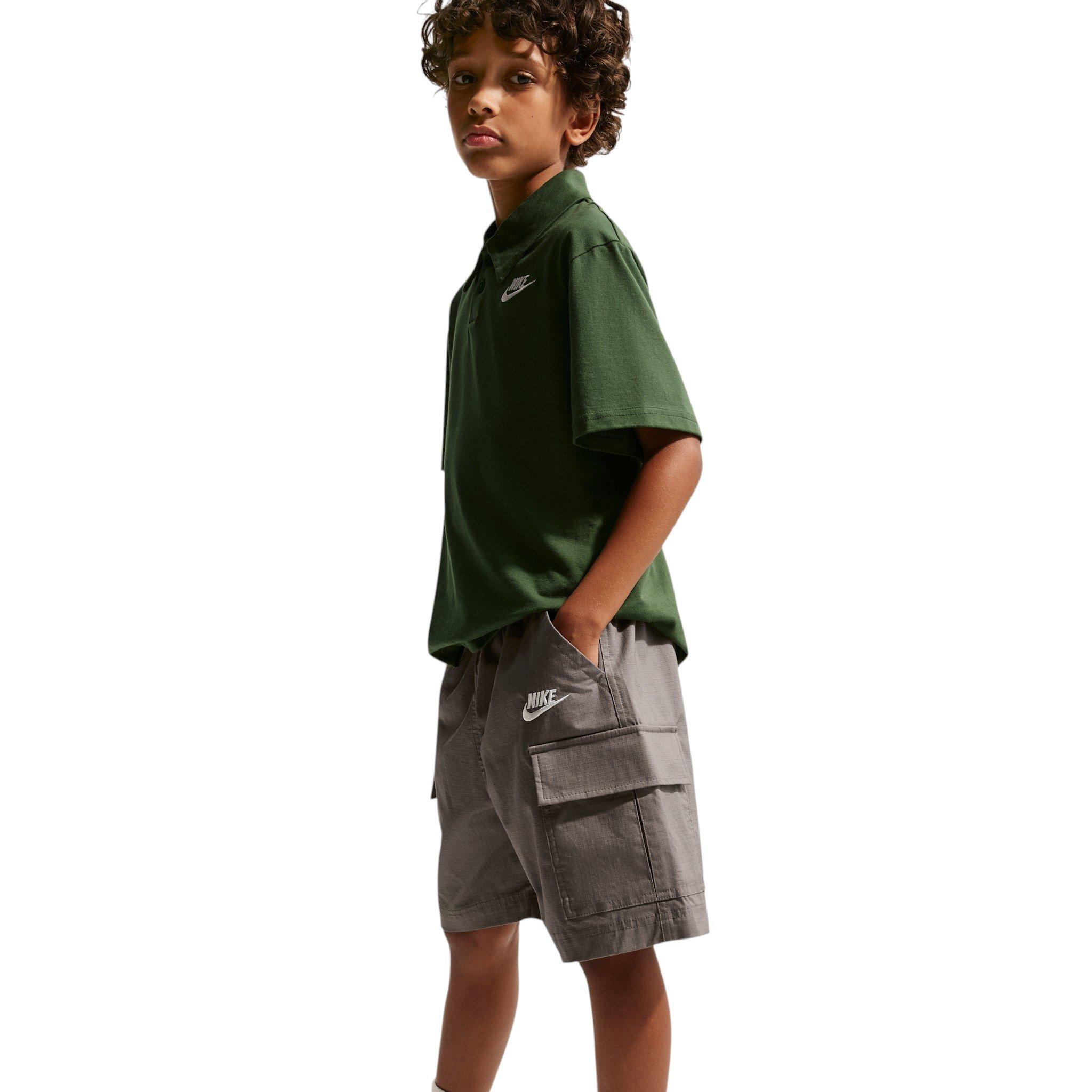 Nike Big Kids' Sportswear Club Woven Cargo Shorts - Cave Stone - CAVE STONE Thumbnail View 4