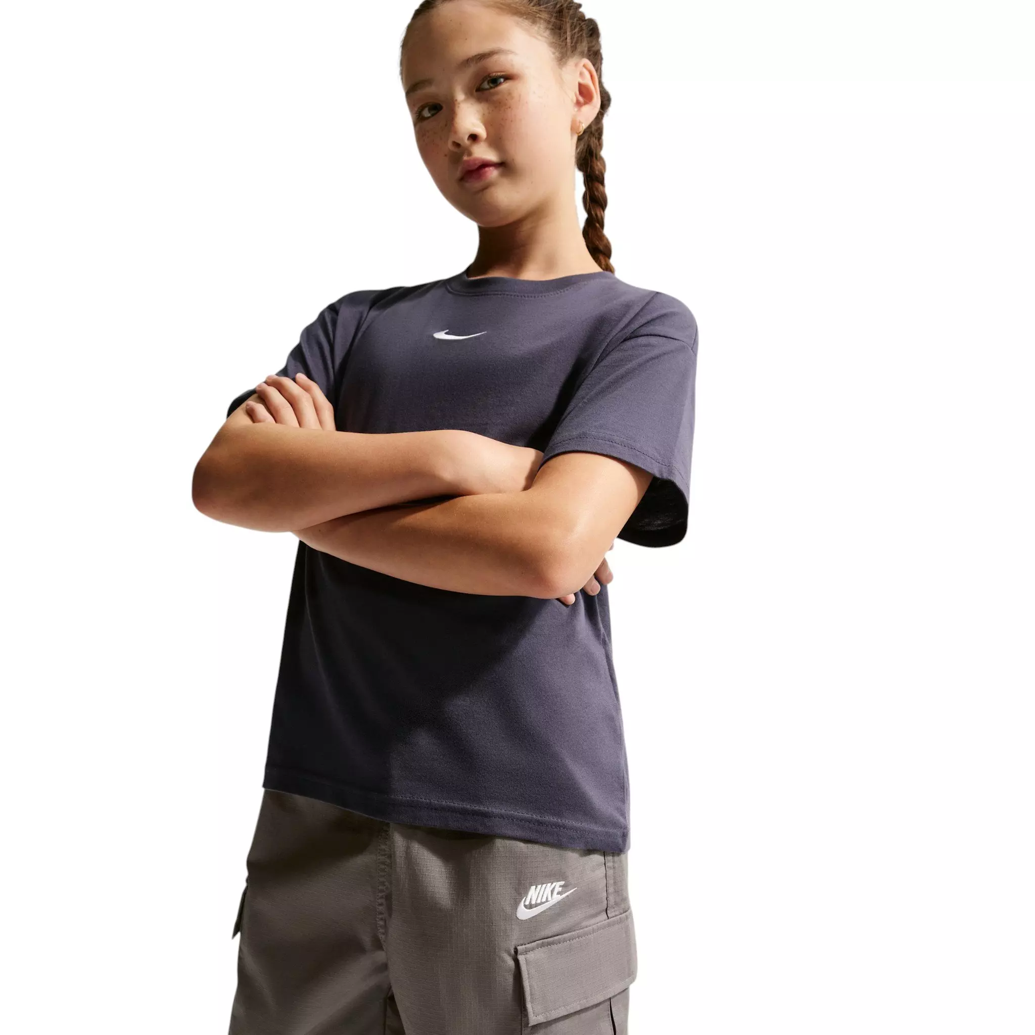 Nike Big Kids' Sportswear Club Woven Cargo Shorts - Cave Stone - CAVE STONE