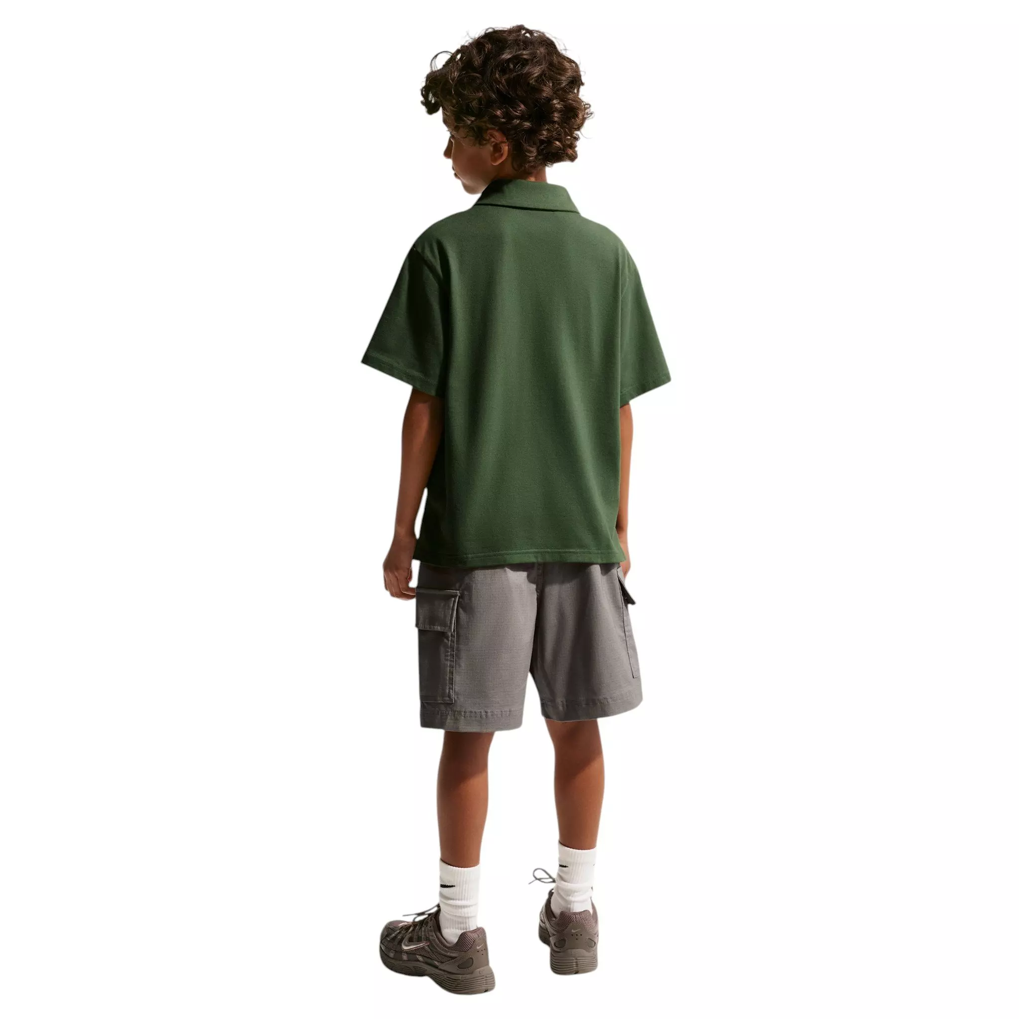 Nike Big Kids' Sportswear Club Woven Cargo Shorts - Cave Stone - CAVE STONE
