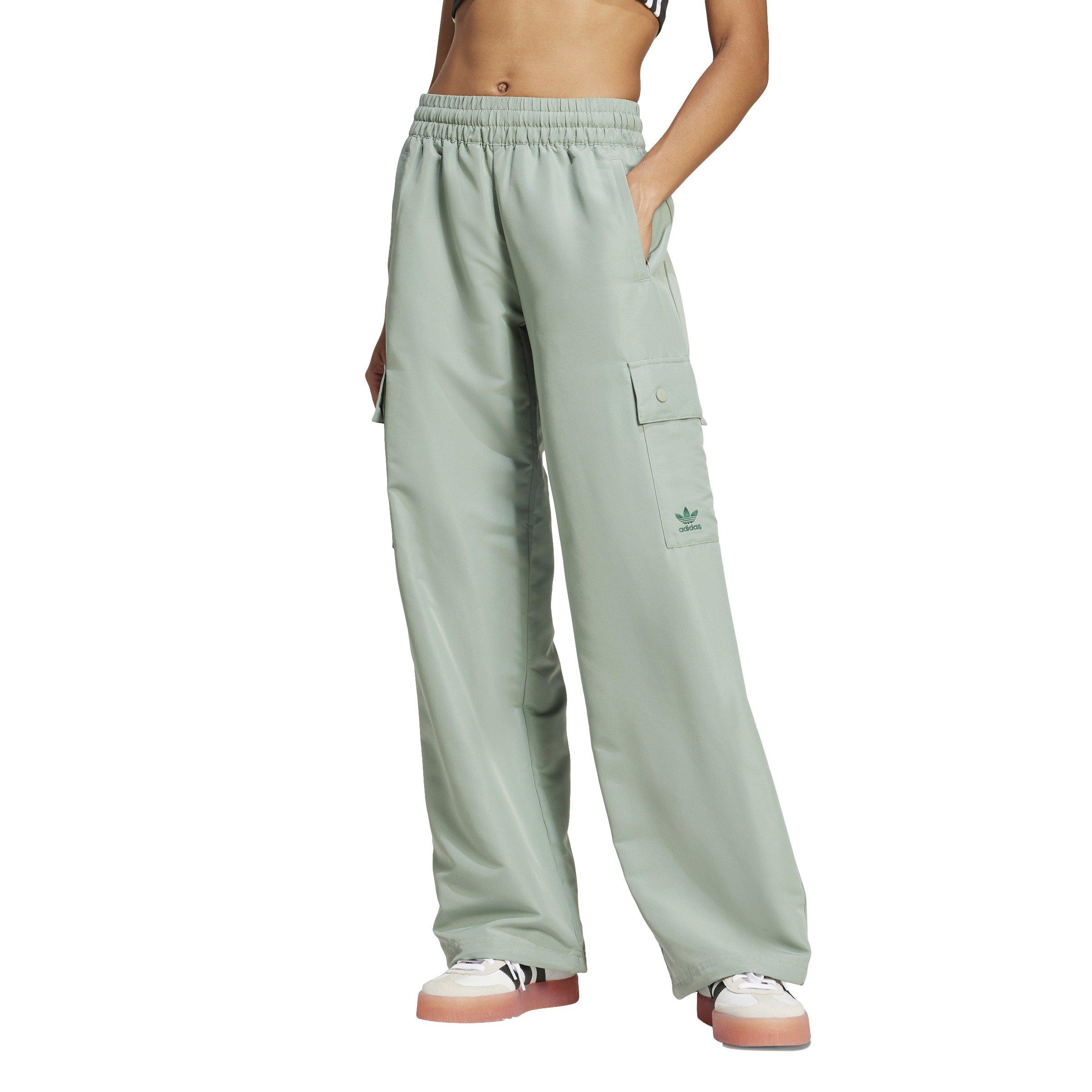 adidas Originals Women's Essentials Woven Cargo Joggers -Green - GREEN