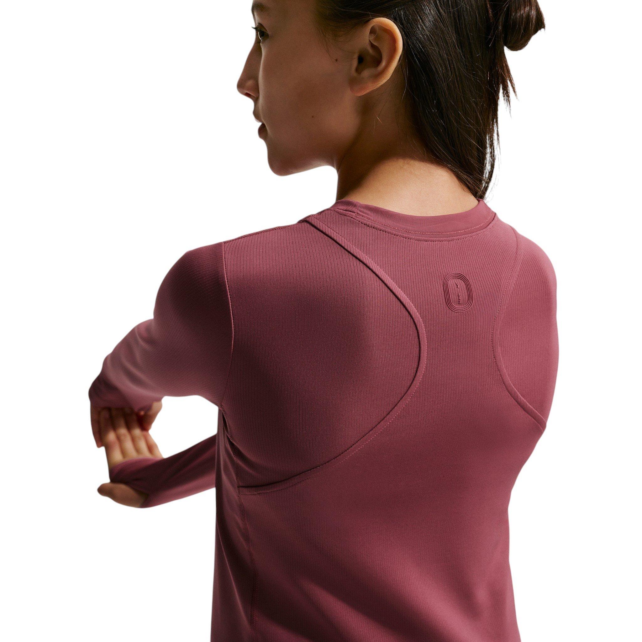 Nike MAVN Big Girls' Pink Smoke Dri-FIT Long-Sleeve Top