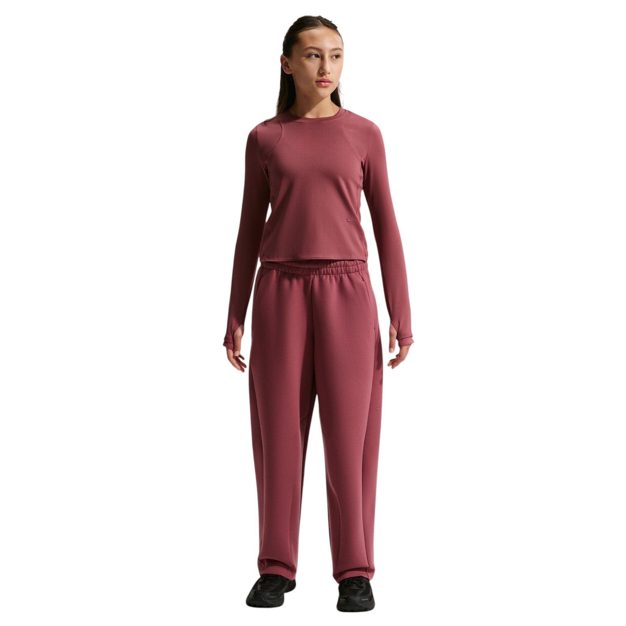Nike MAVN Big Girls' Pink Smoke Dri-FIT Long-Sleeve Top