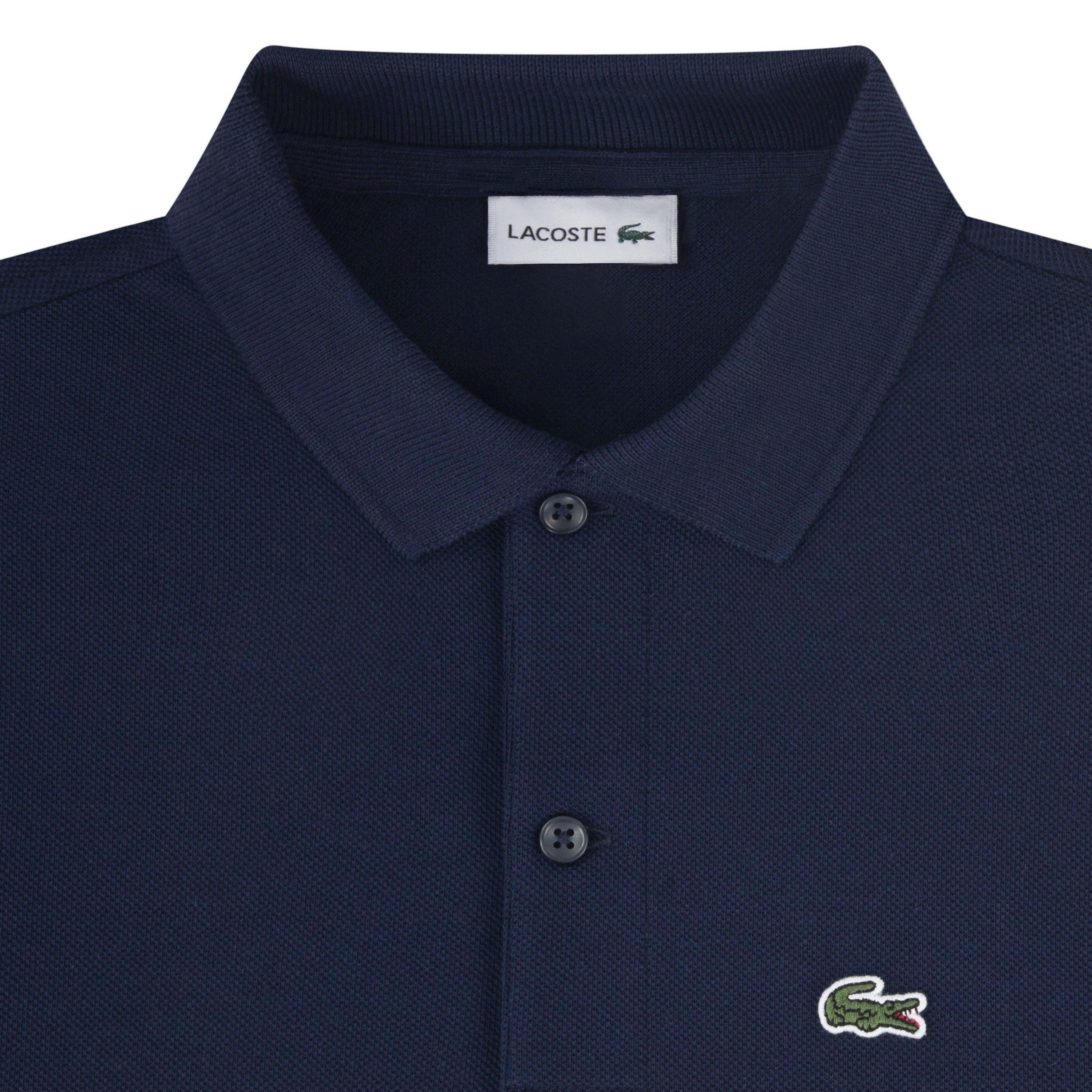 Lacoste Big Boys' Non-Organic Petit Pique Polo - Navy - NAVY Thumbnail View 3