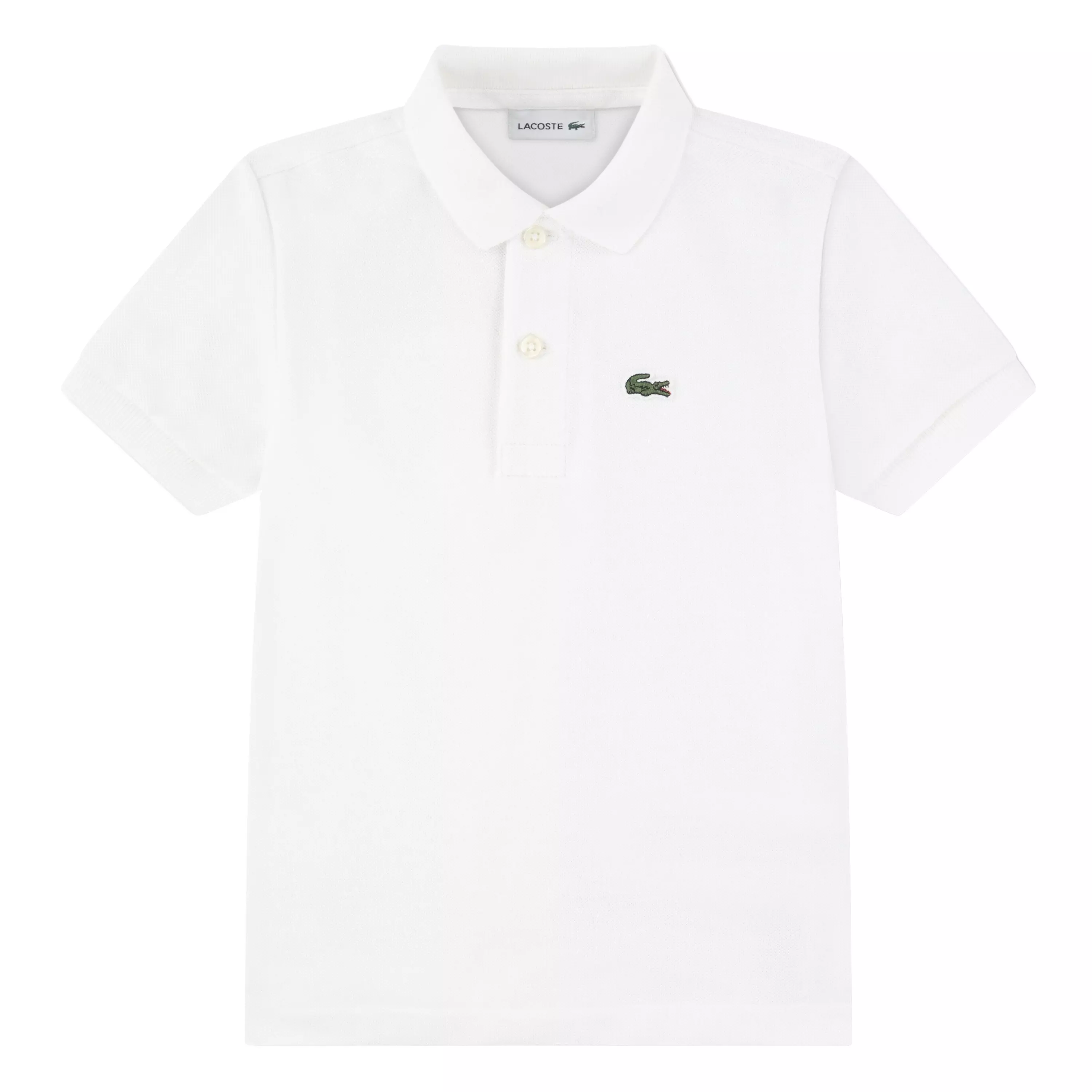 Lacoste Toddler Boys' Non-Organic Petit Pique Polo - White - WHITE
