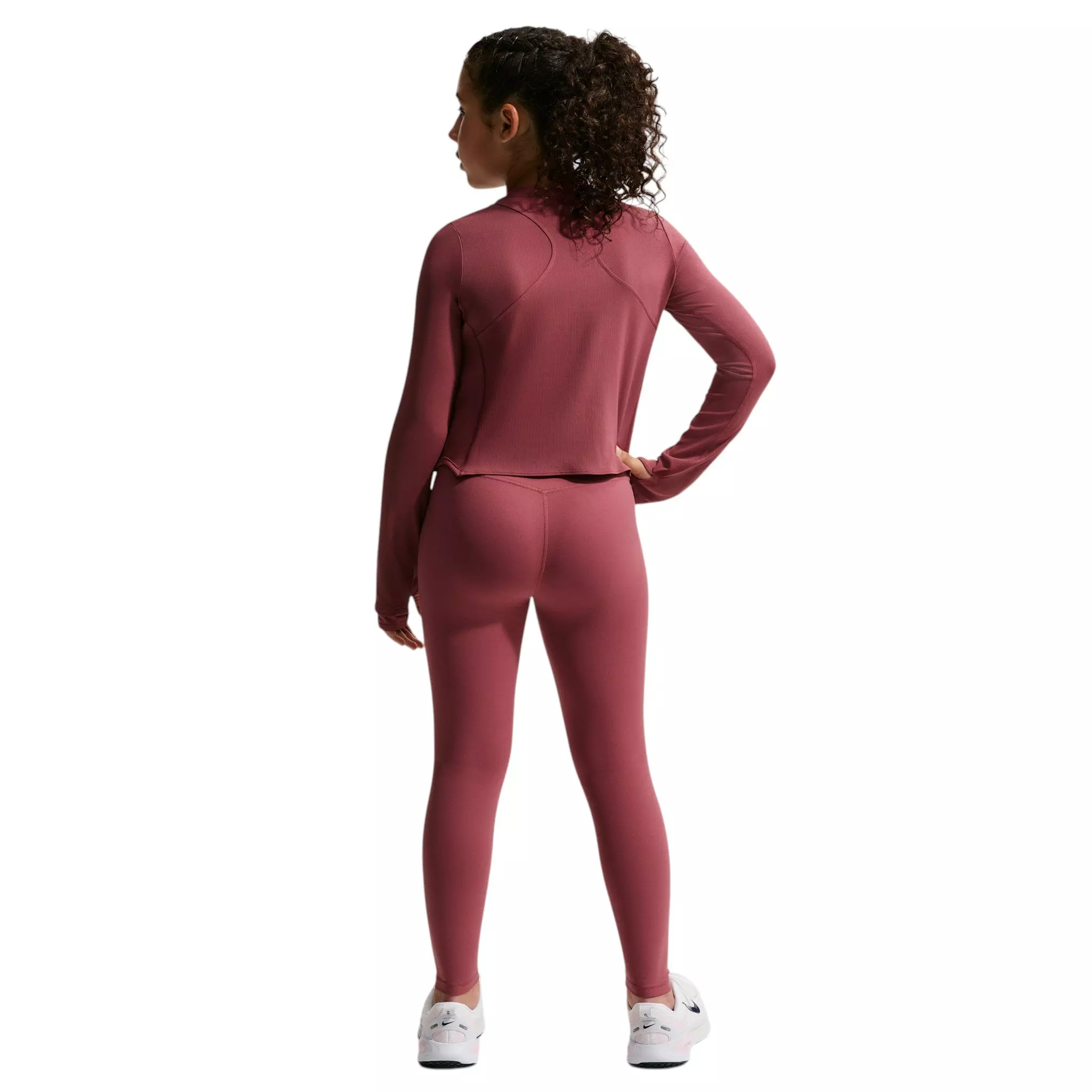 Nike Big Girls' MAVN Dri-FIT High-Rise Leggings - Pink Smoke - PINK SMOKE