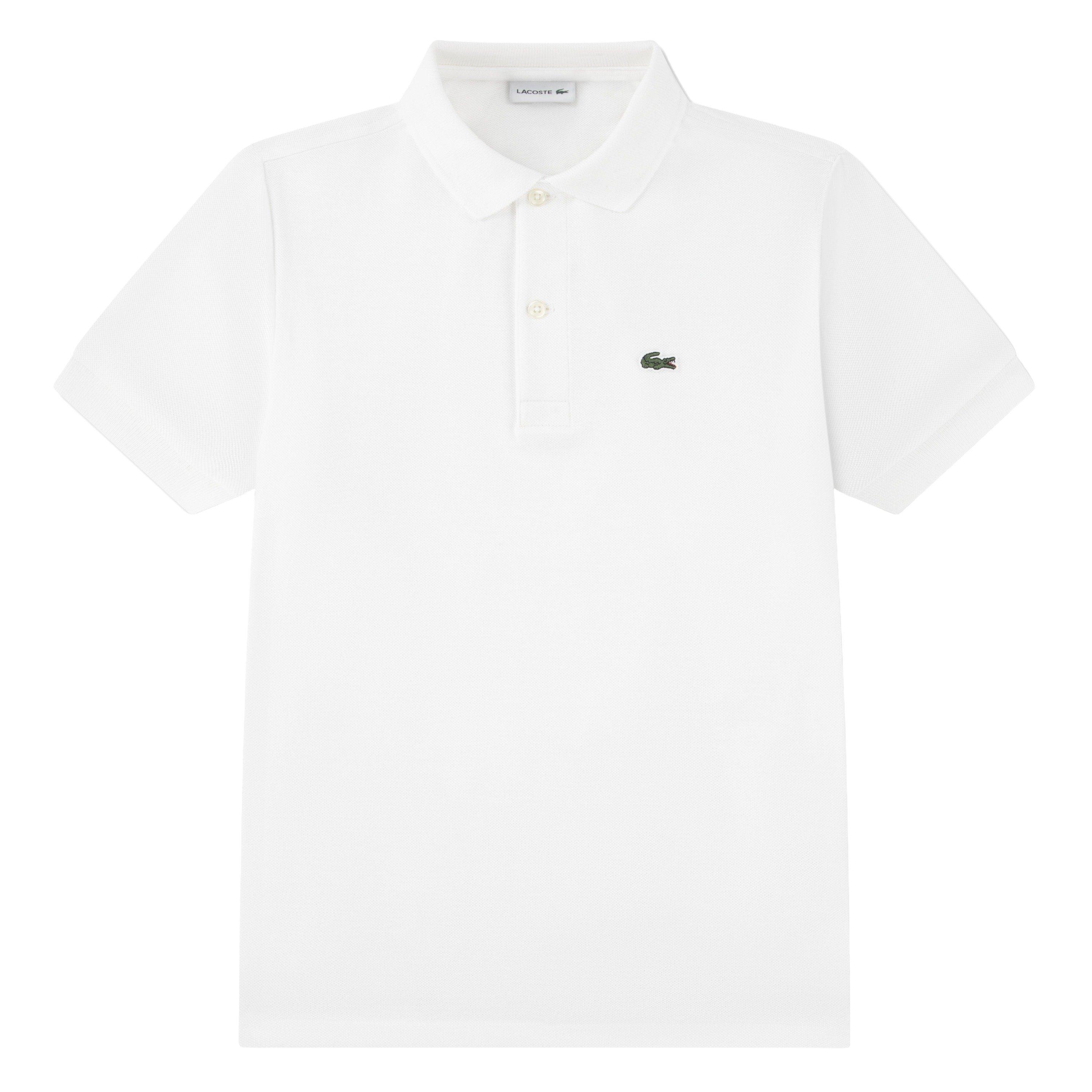Lacoste Non-Organic Petit Pique Little Boys' White Polo