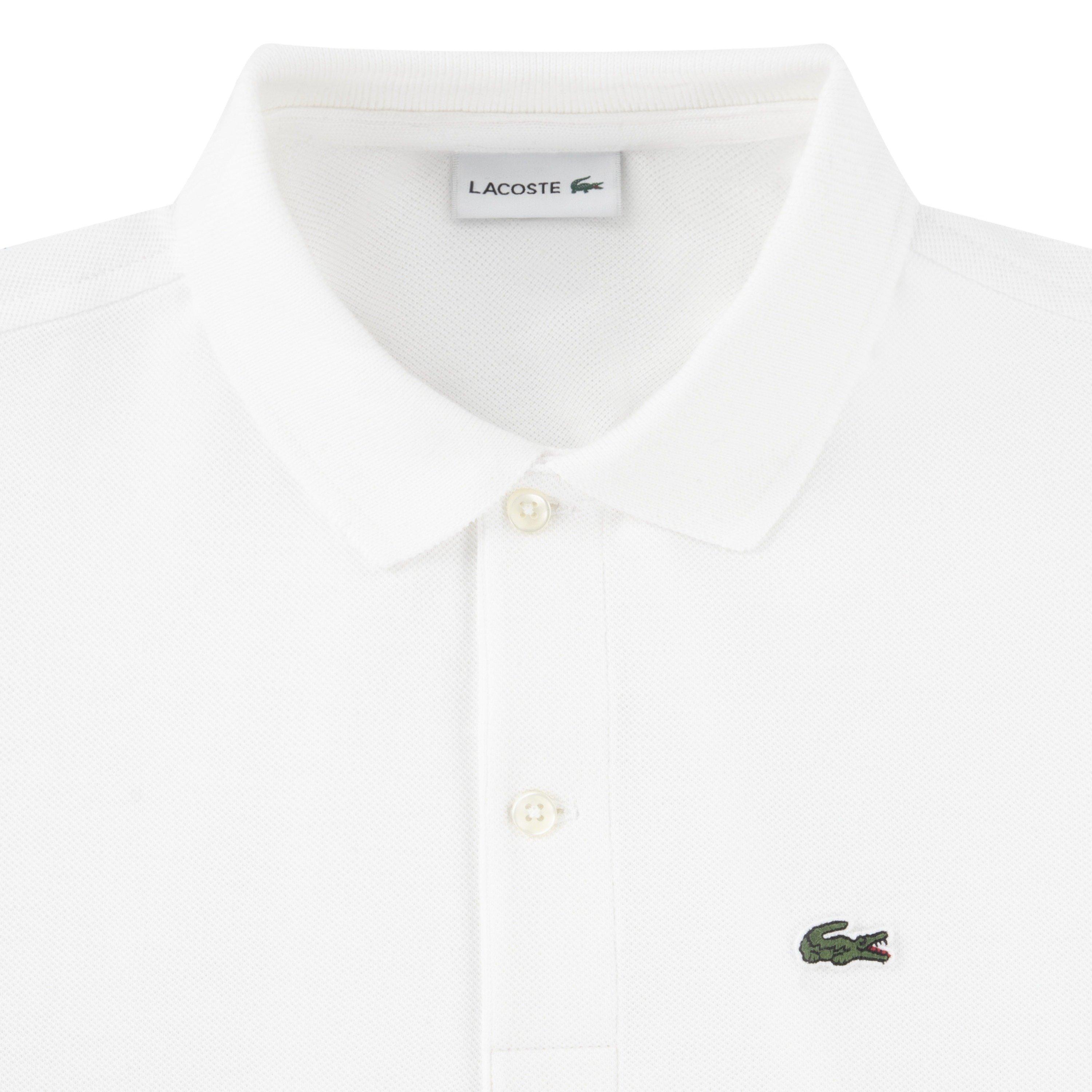 Lacoste Little Boys' Non-Organic Petit Pique Polo - White - WHITE Thumbnail View 3