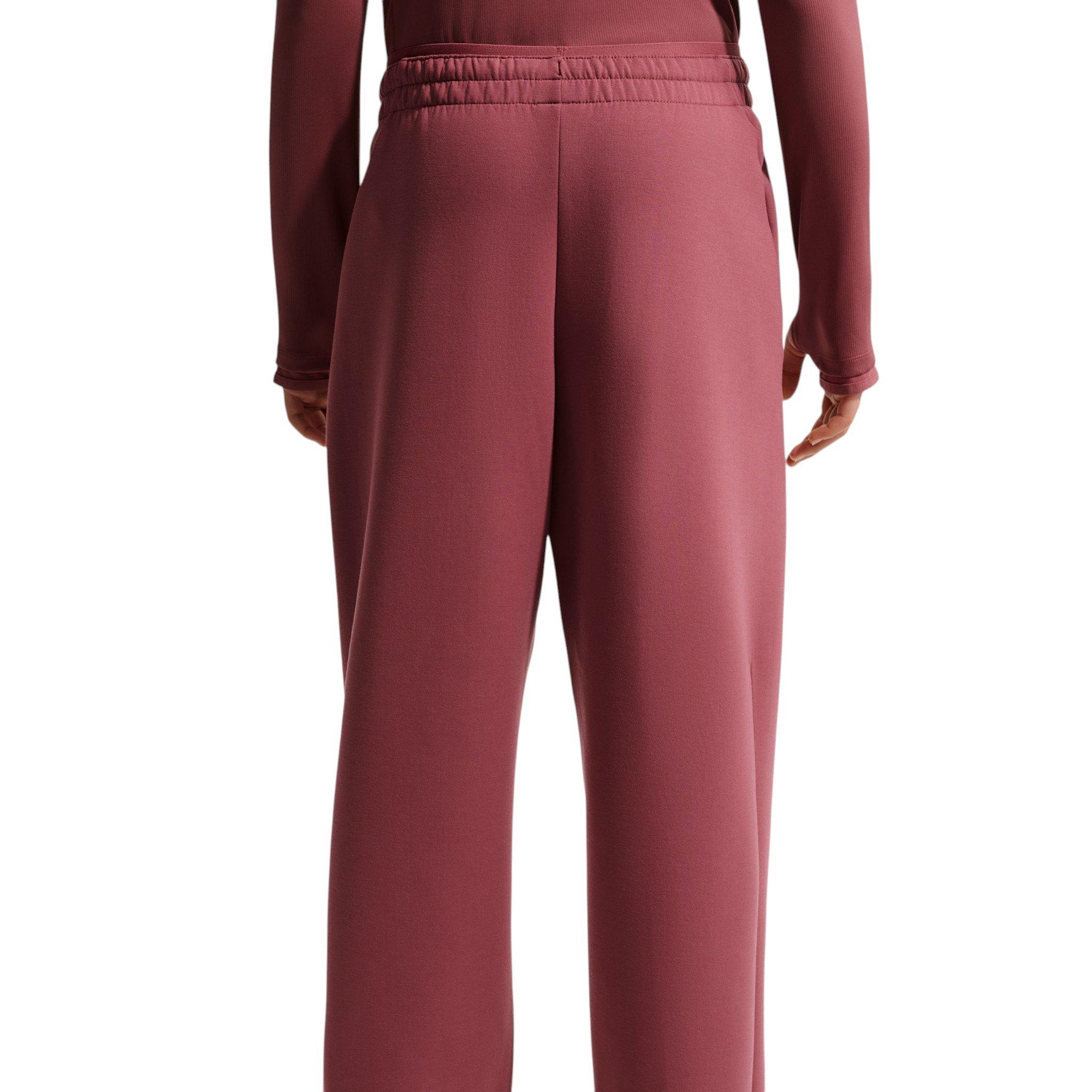 Nike MAVN High-Rise Therma-FIT Big Girls' Pink Smoke Knit Pants