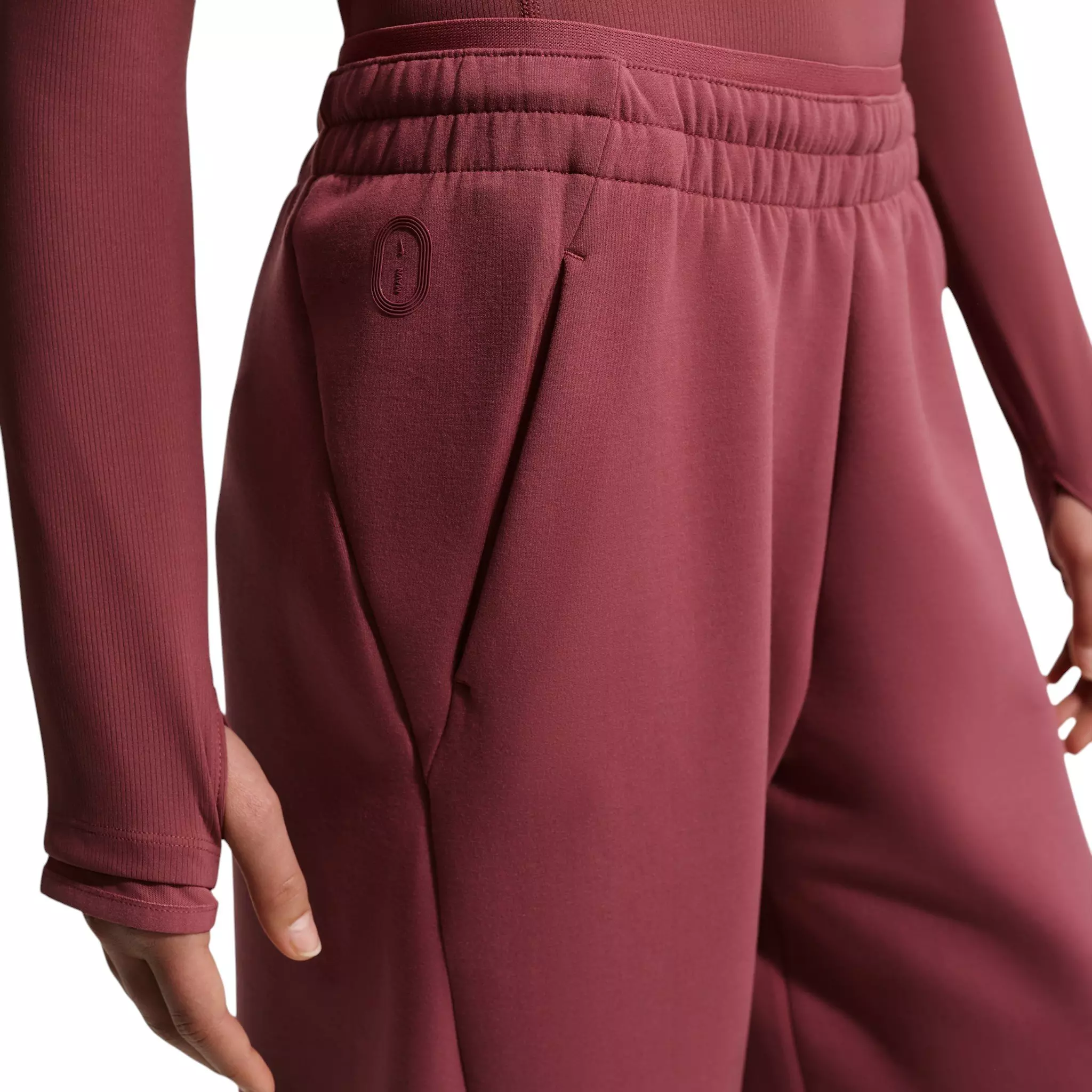 Nike Big Girls' MAVN High-Rise Therma-FIT Knit Pants - Pink Smoke - PINK SMOKE