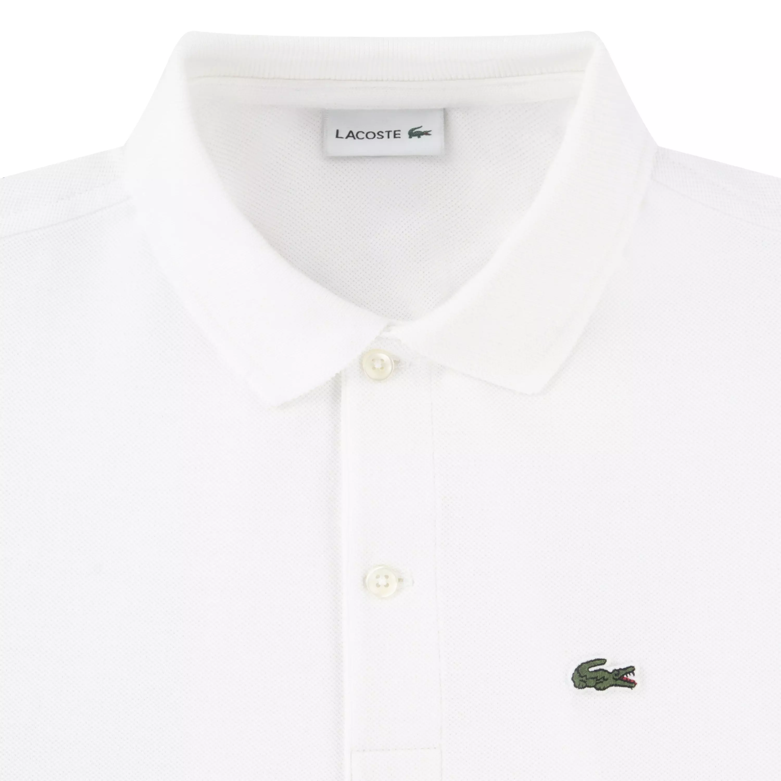 Lacoste Big Boys' Non-Organic Petit Pique Polo - White - WHITE