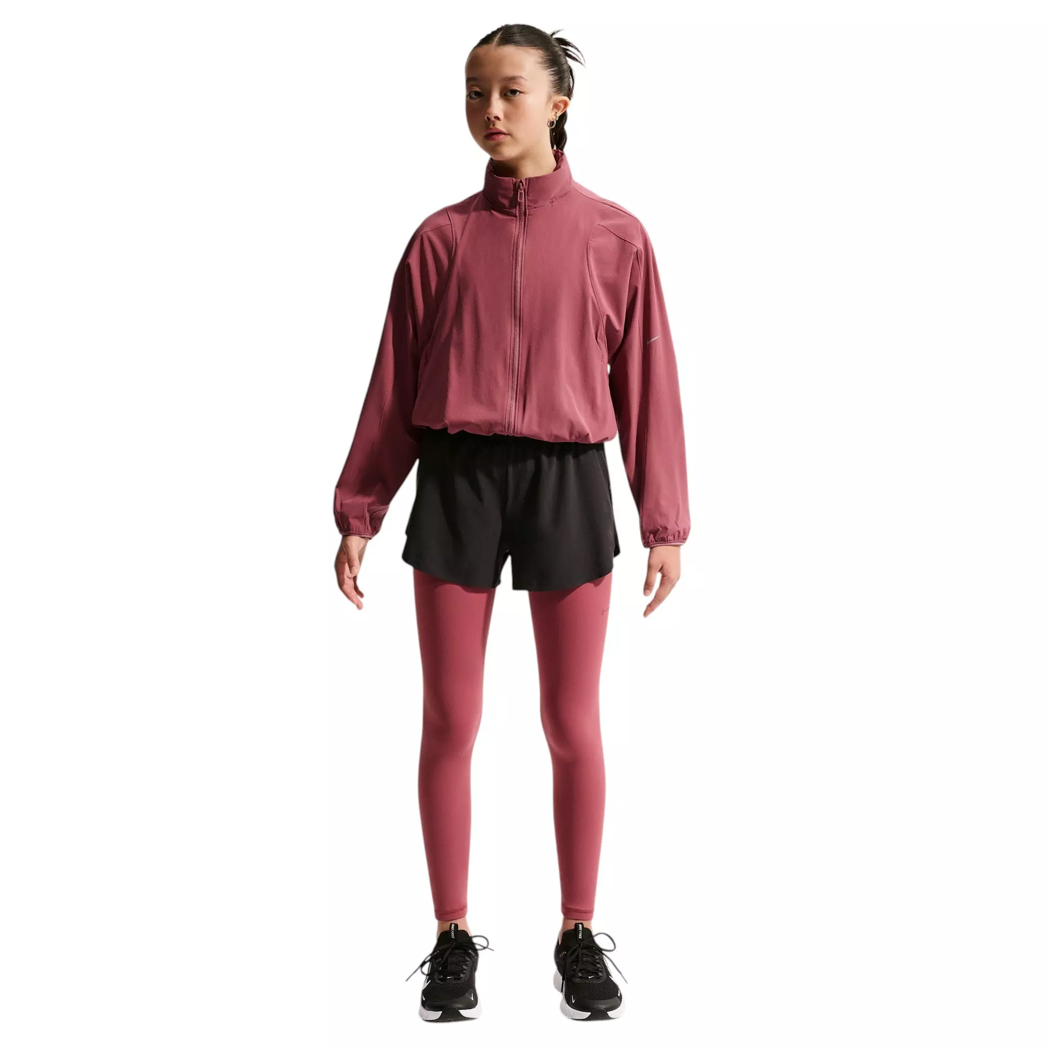 Nike Big Girls' MAVN Water-Repellent UV Woven Jacket - Pink Smoke - PINK SMOKE