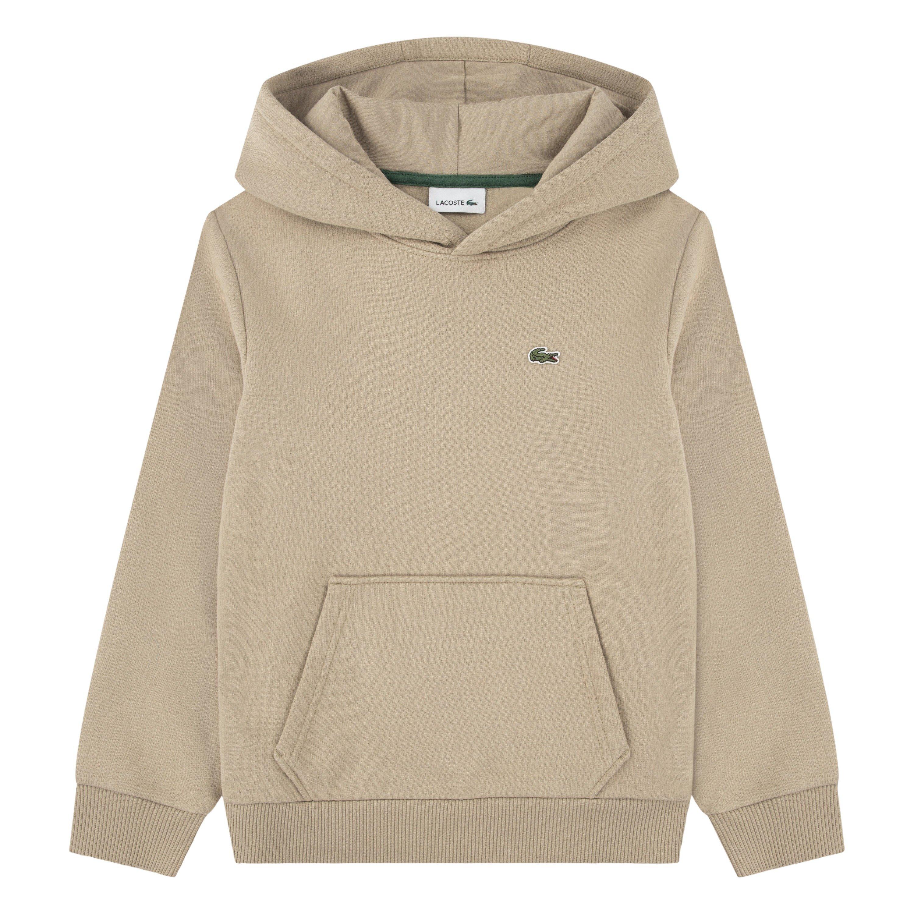 Lacoste Big Boys' Core Fleece Pullover Hoodie - Beige - BEIGE Thumbnail View 4