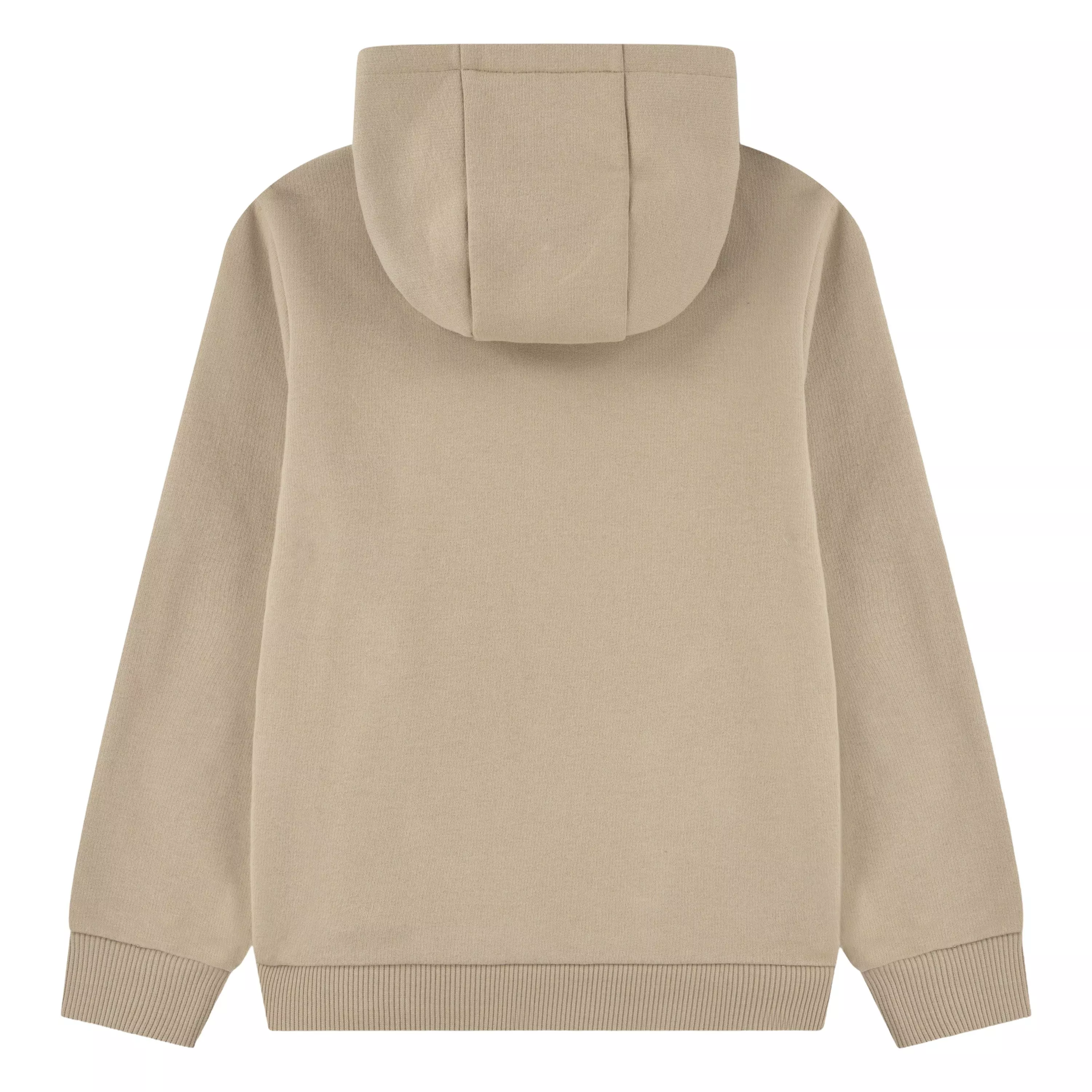 Lacoste Big Boys' Core Fleece Pullover Hoodie - Beige - BEIGE