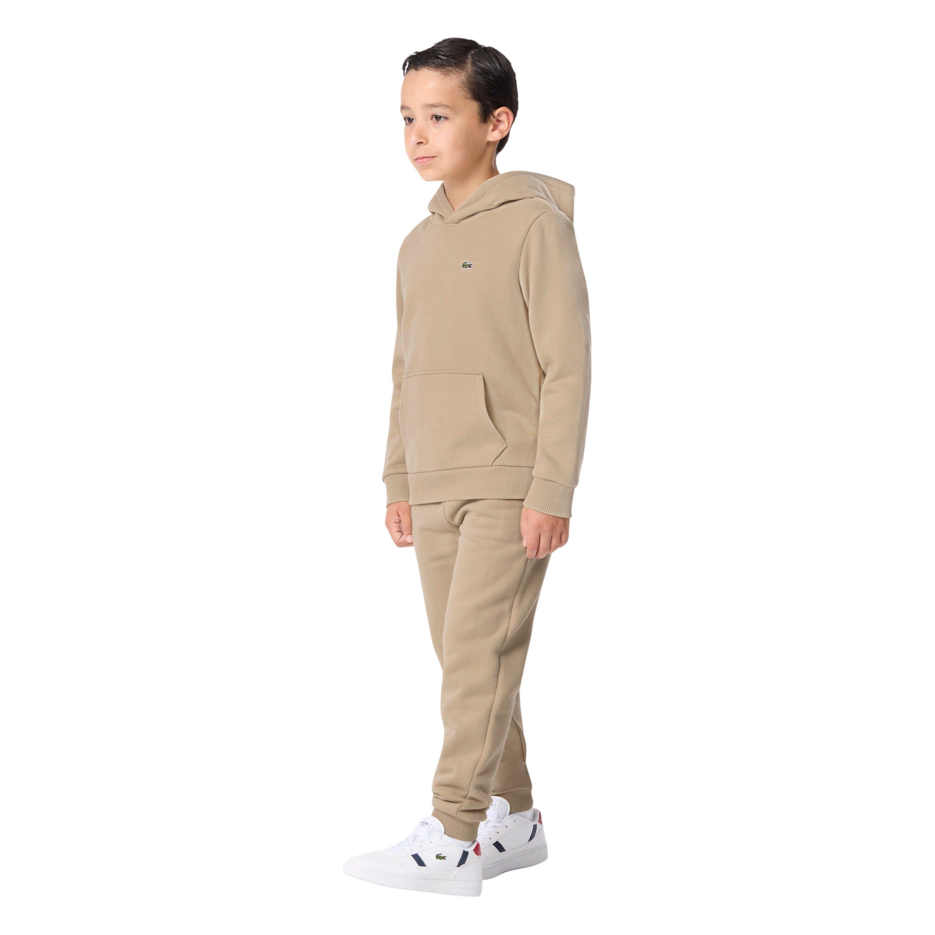 Lacoste Big Boys' Core Fleece Pullover Hoodie - Beige - BEIGE Thumbnail View 6