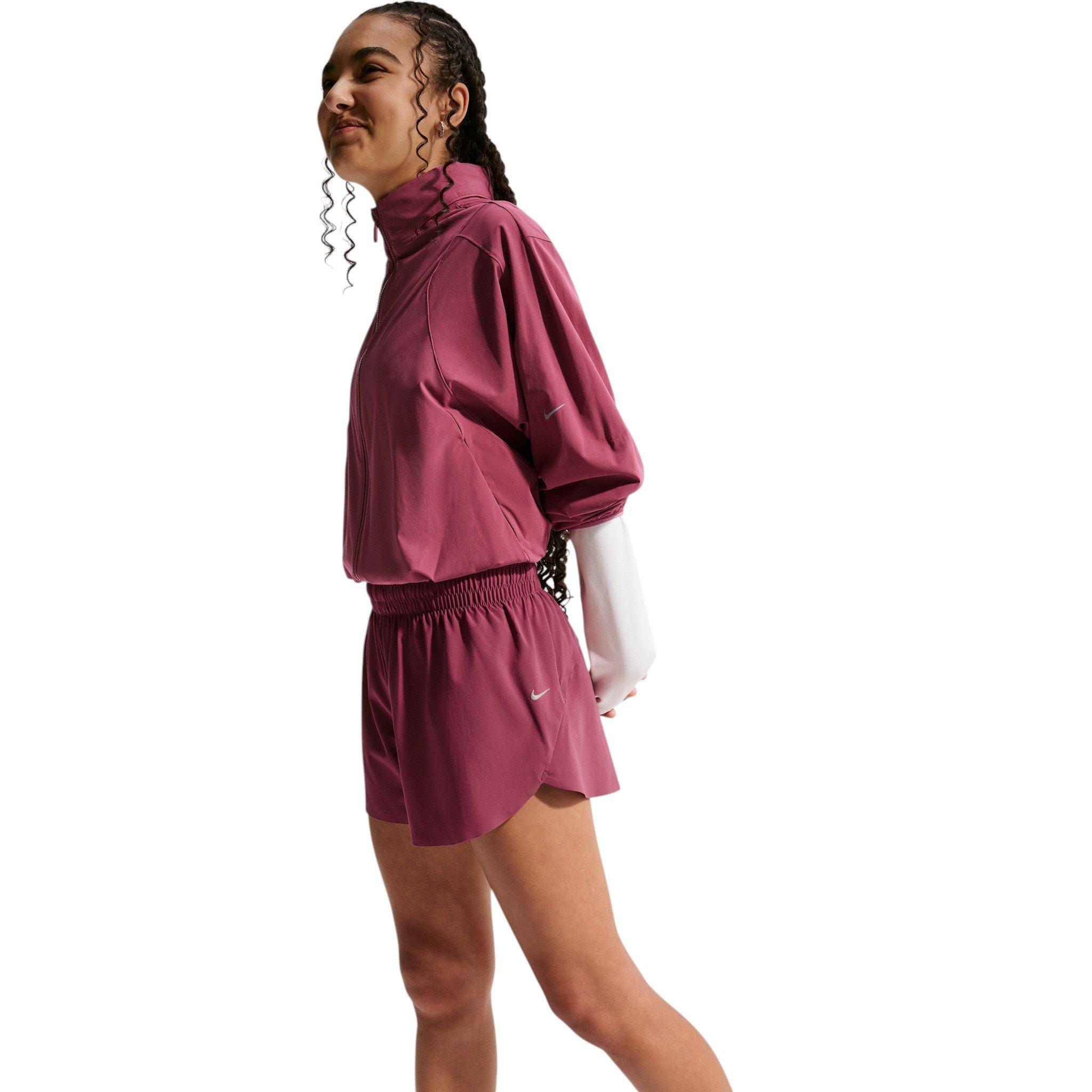 Nike MAVN Dri-FIT 3" Mid-Rise Big Girls' Pink Smoke Repel Running Shorts