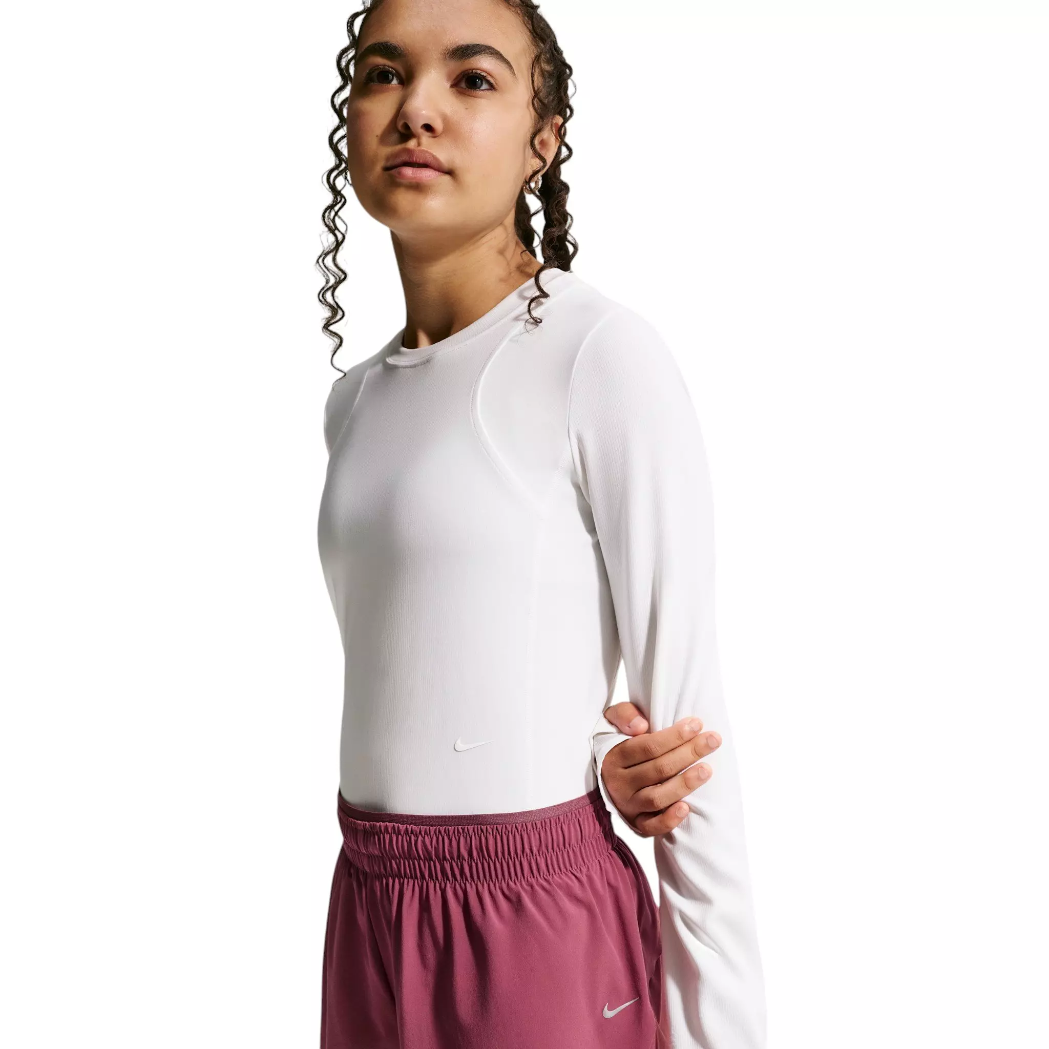 Nike Big Girls' MAVN Dri-FIT 3" mid-Rise Repel Running Shorts - Pink Smoke - PINK SMOKE
