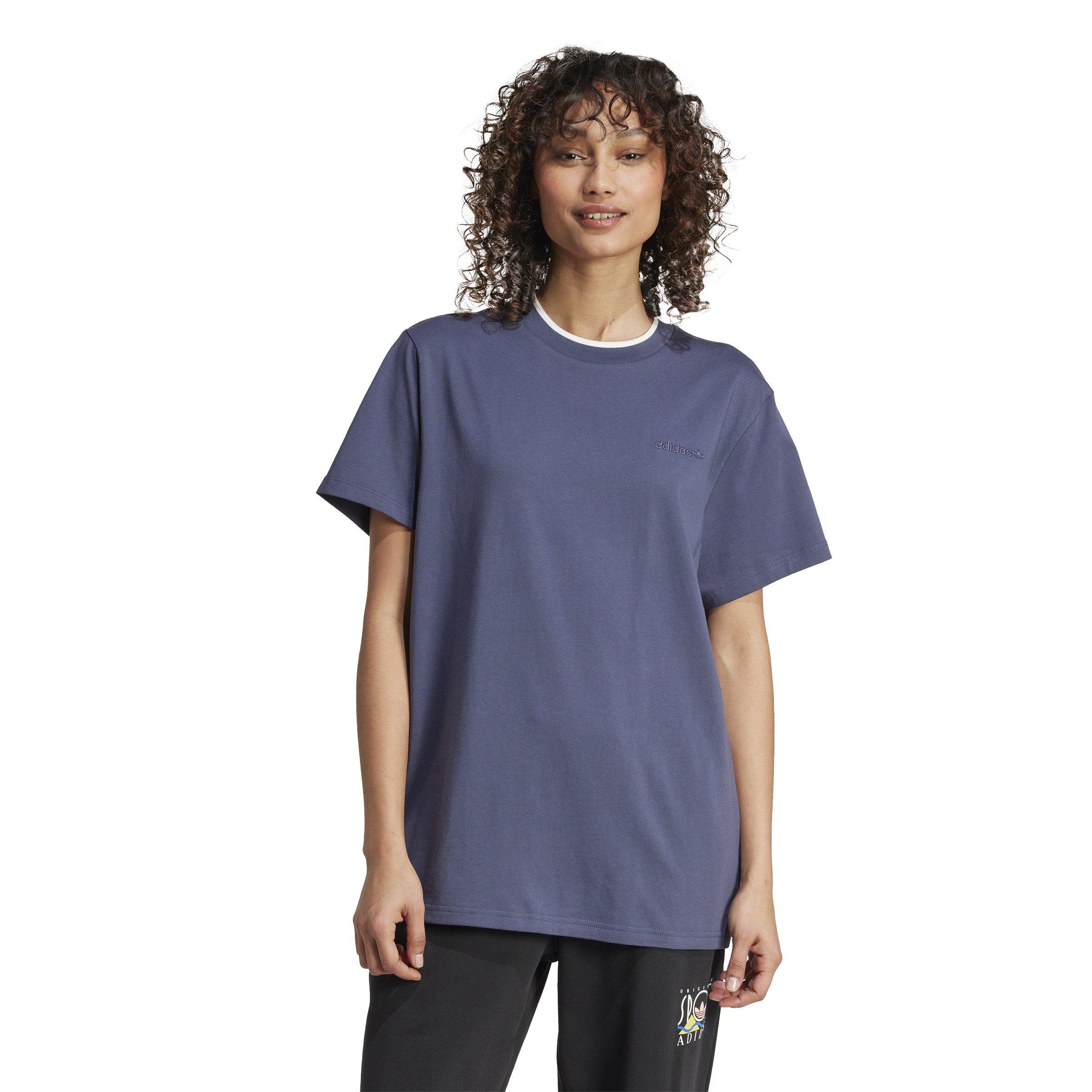 adidas Originals Women's Graphic adidas Sports Loose 3-Stripes ​Tee -Blue - BLUE Thumbnail View 1