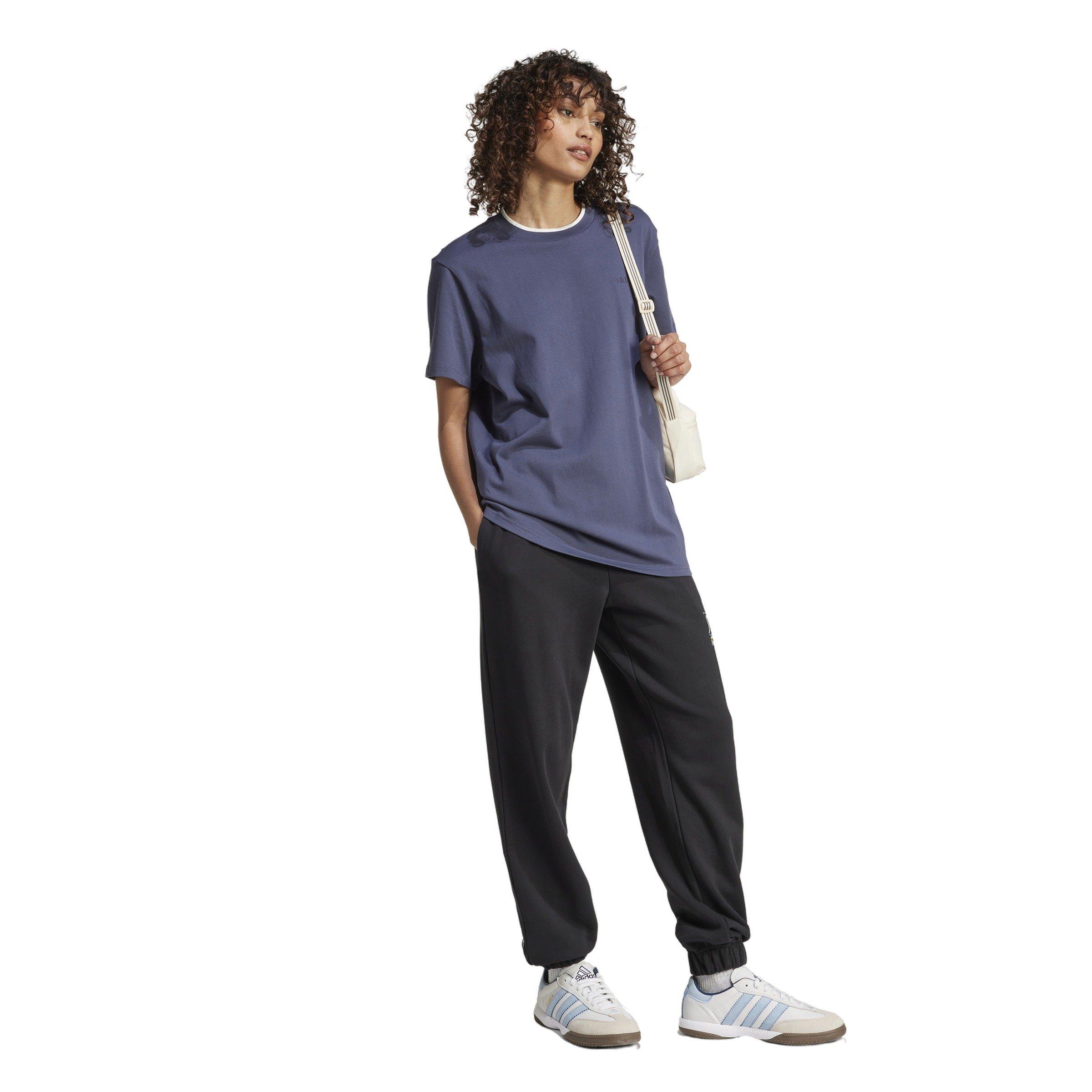 adidas Originals Women's Graphic adidas Sports Loose 3-Stripes ​Tee -Blue - BLUE Thumbnail View 5