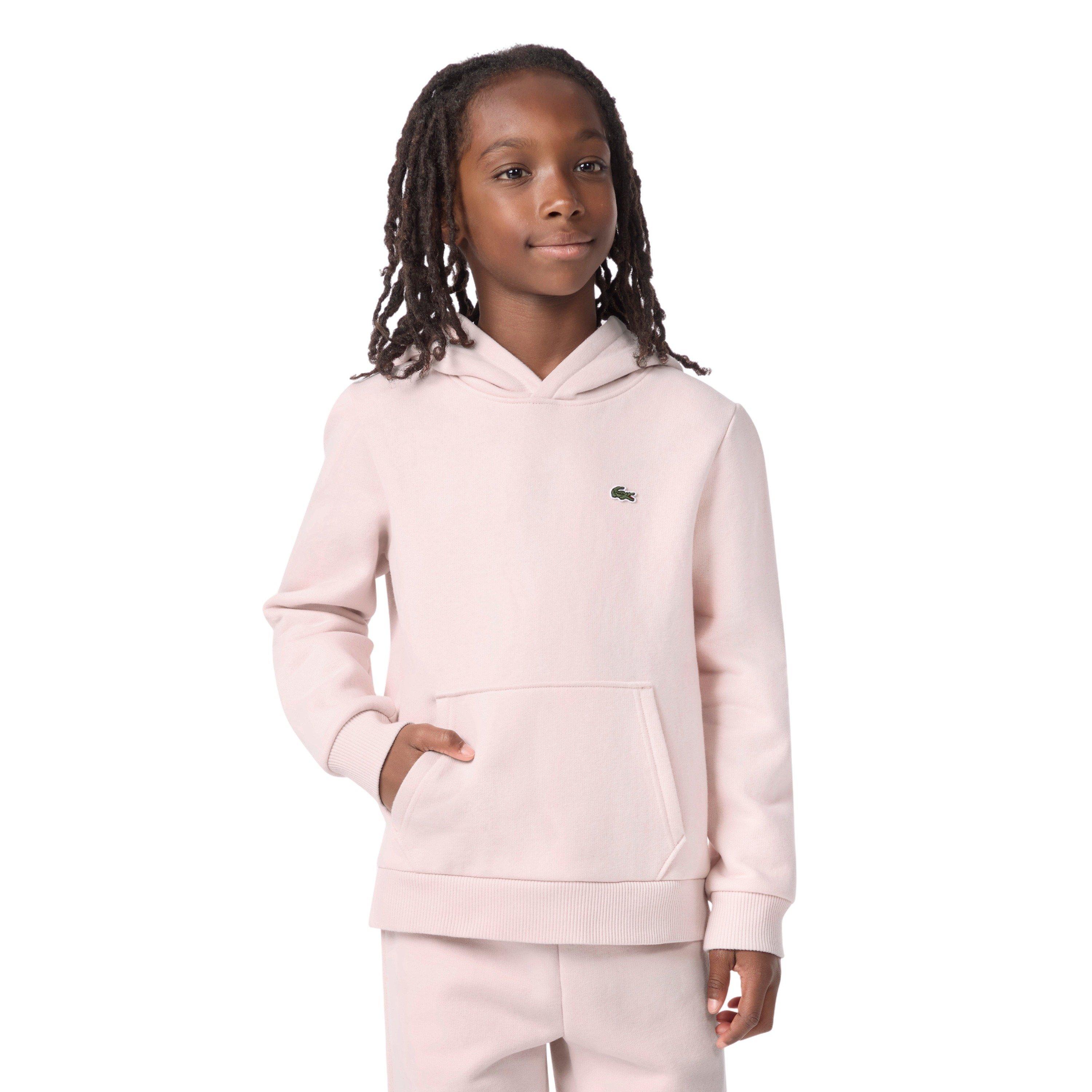 Lacoste Core Fleece Big Boys' Lt Pink Pullover Hoodie