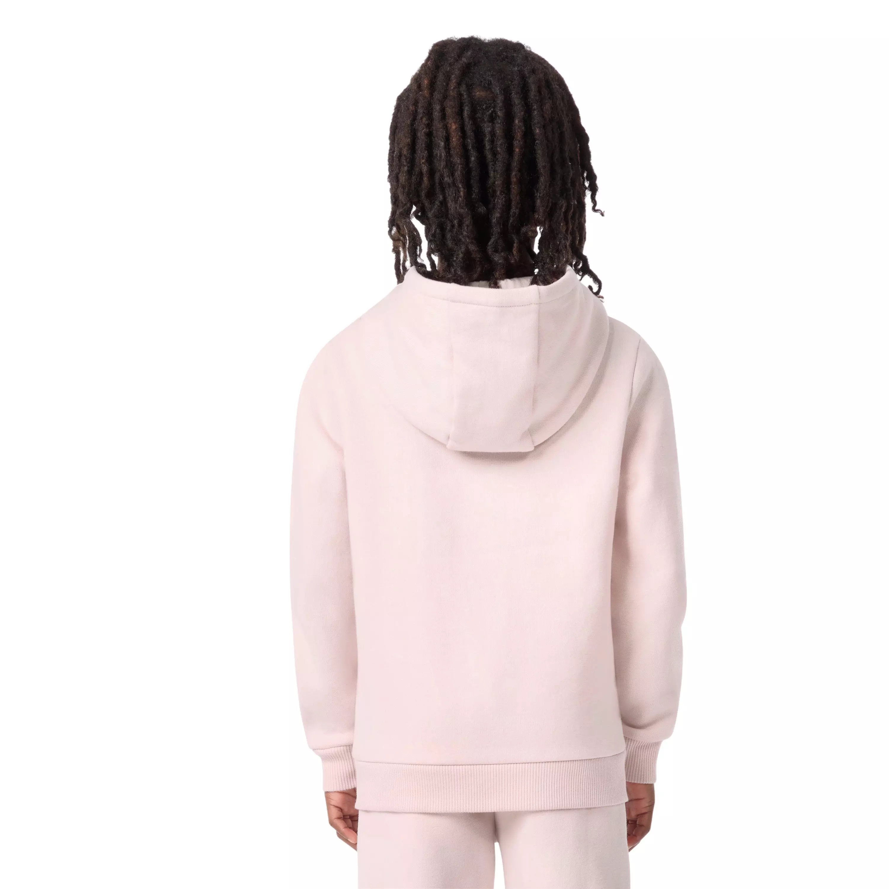 Lacoste Big Boys' Core Fleece Pullover Hoodie -Lt Pink - LT PINK