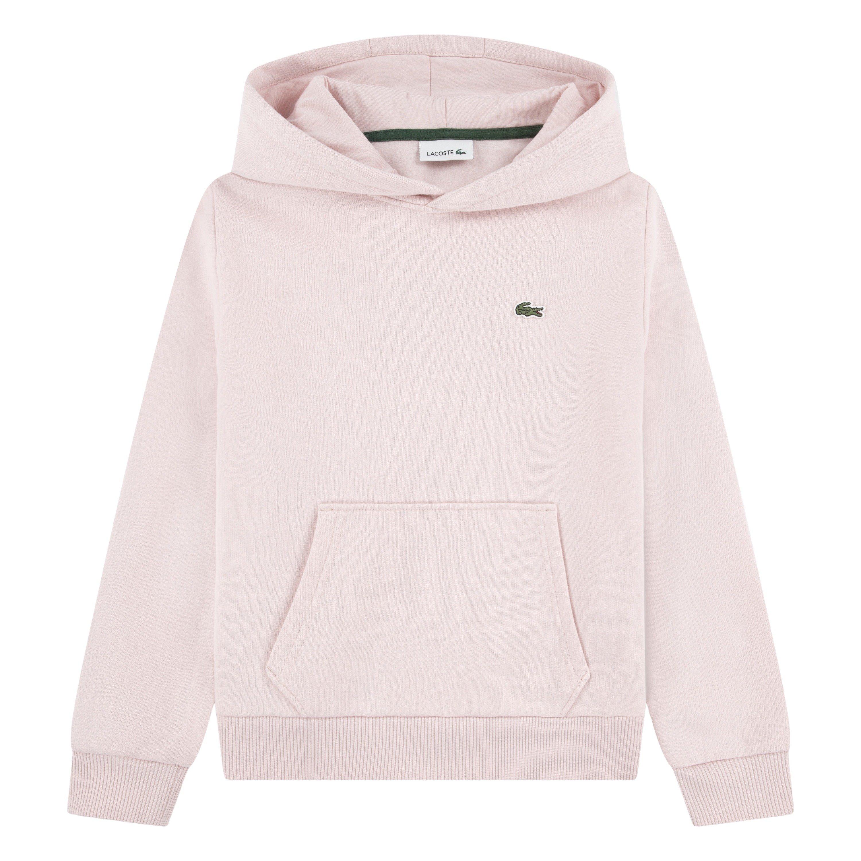 Lacoste Big Boys' Core Fleece Pullover Hoodie - Lt Pink - LT PINK Thumbnail View 4