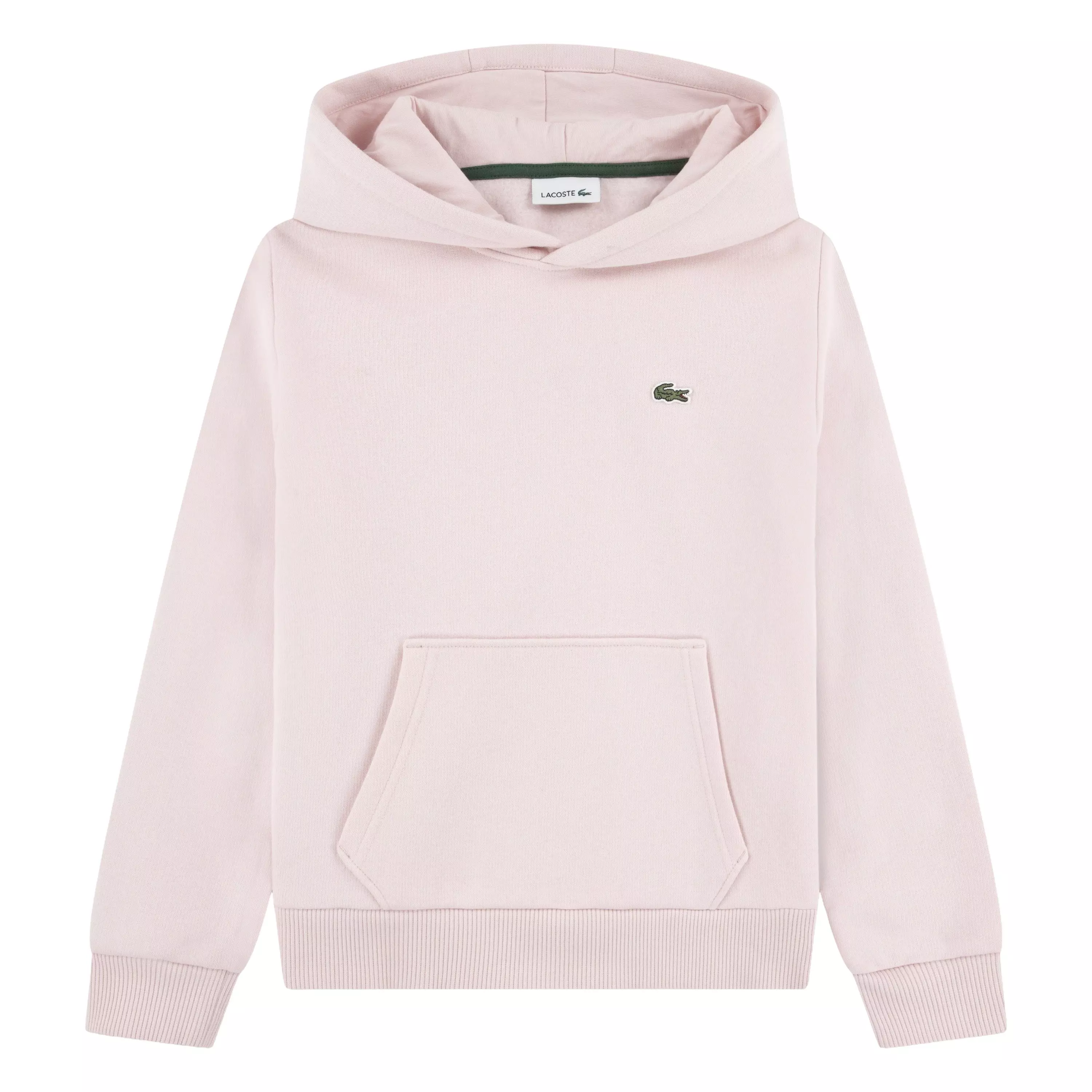 Lacoste Big Boys' Core Fleece Pullover Hoodie - Lt Pink - LT PINK